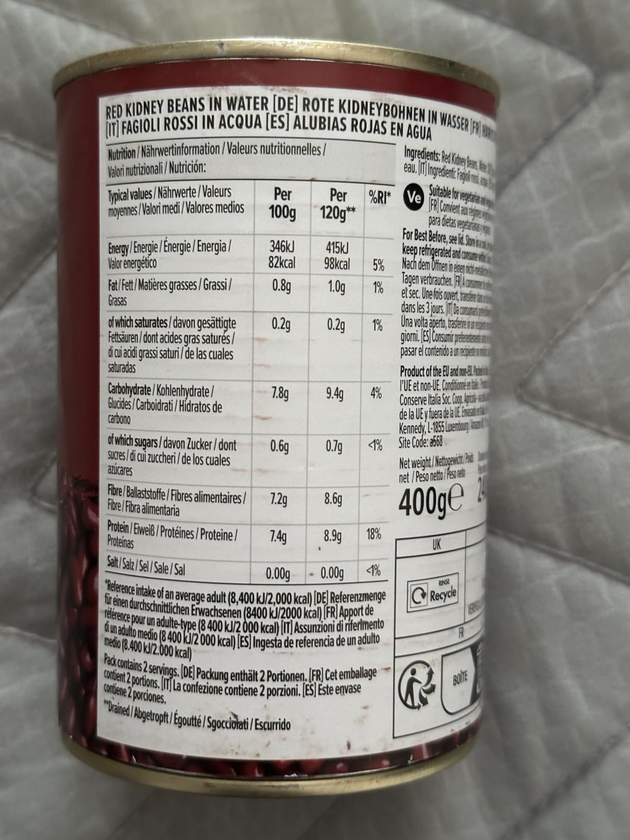by Amazon fagioli rossi in acqua vegani 400 g