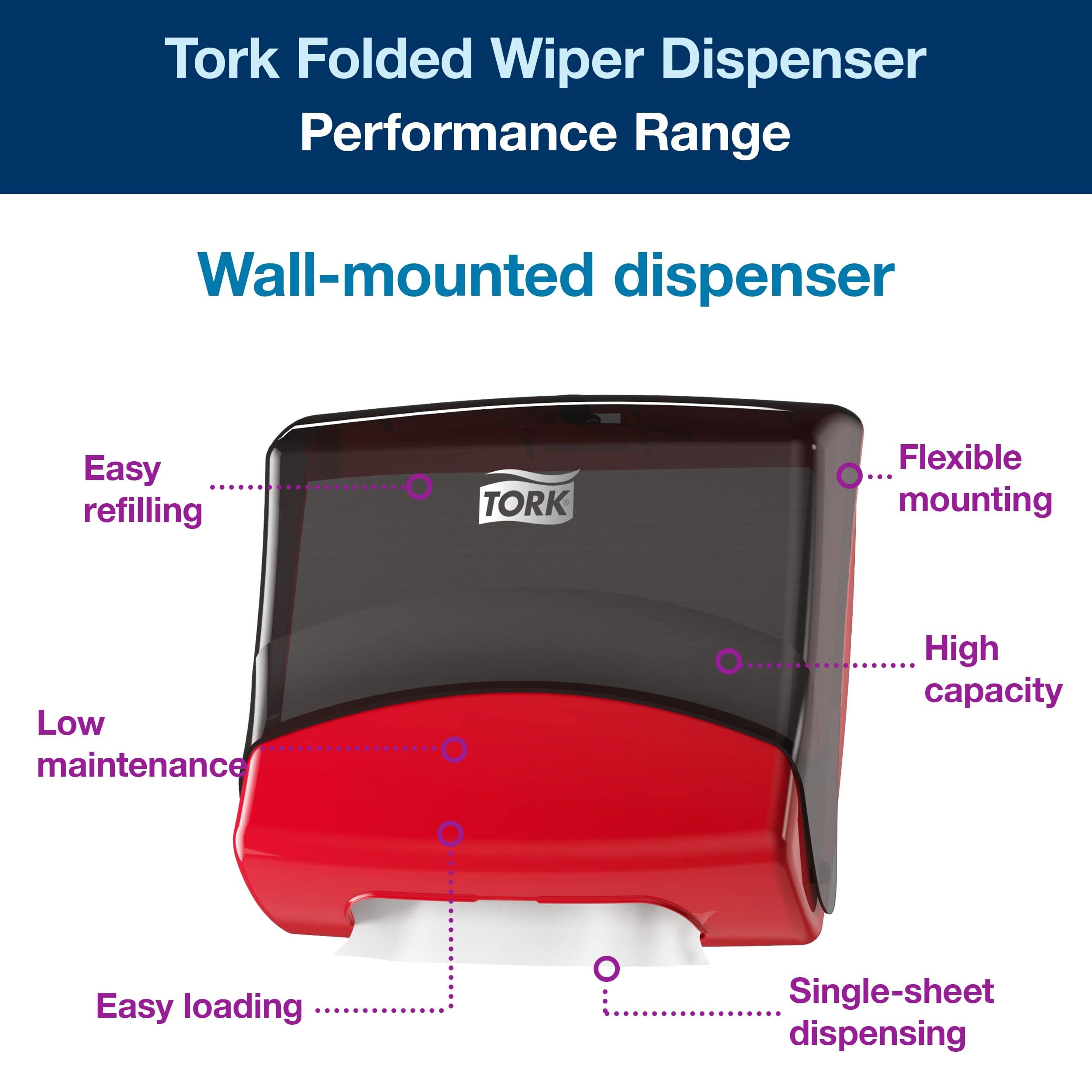 Tork Performance 654008 distributore a muro rosso nero W4