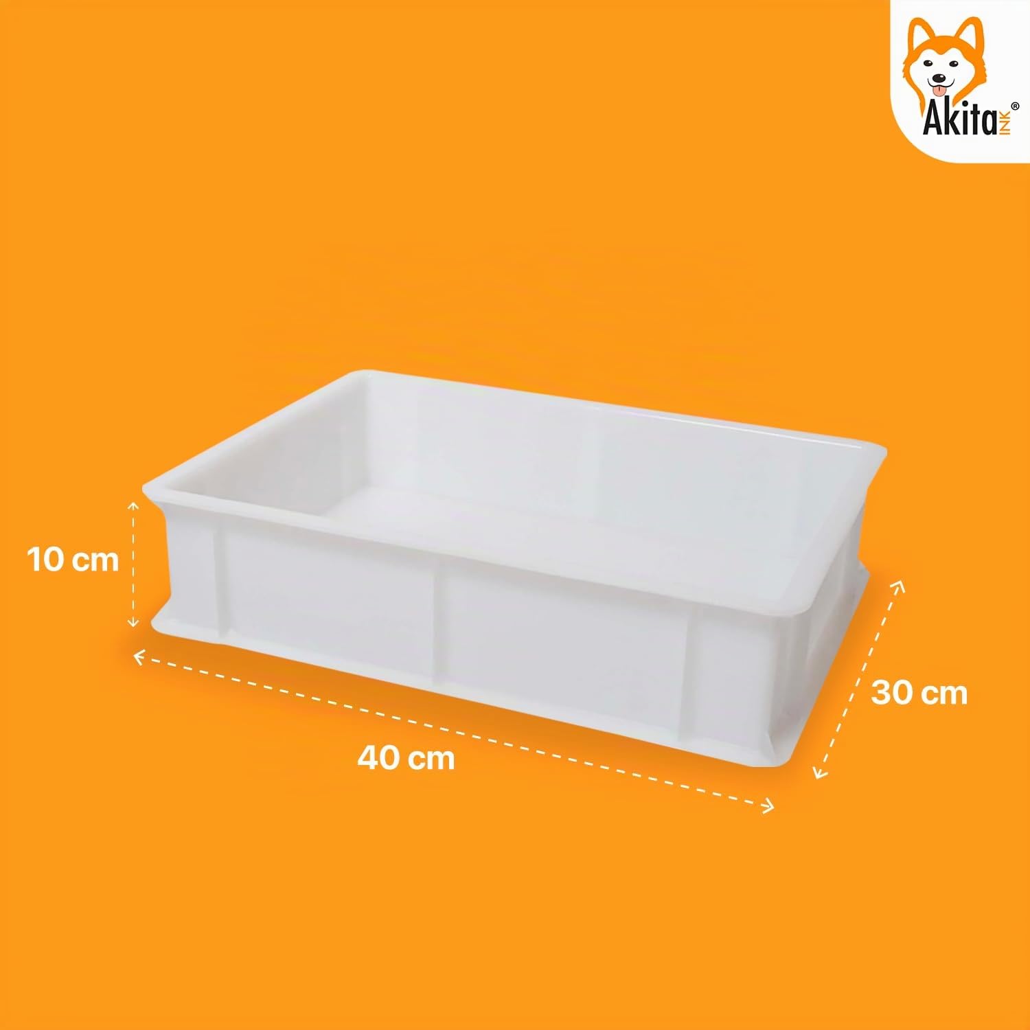 Akitaink contenitore lievitazione 30x40x10 cm con coperchio