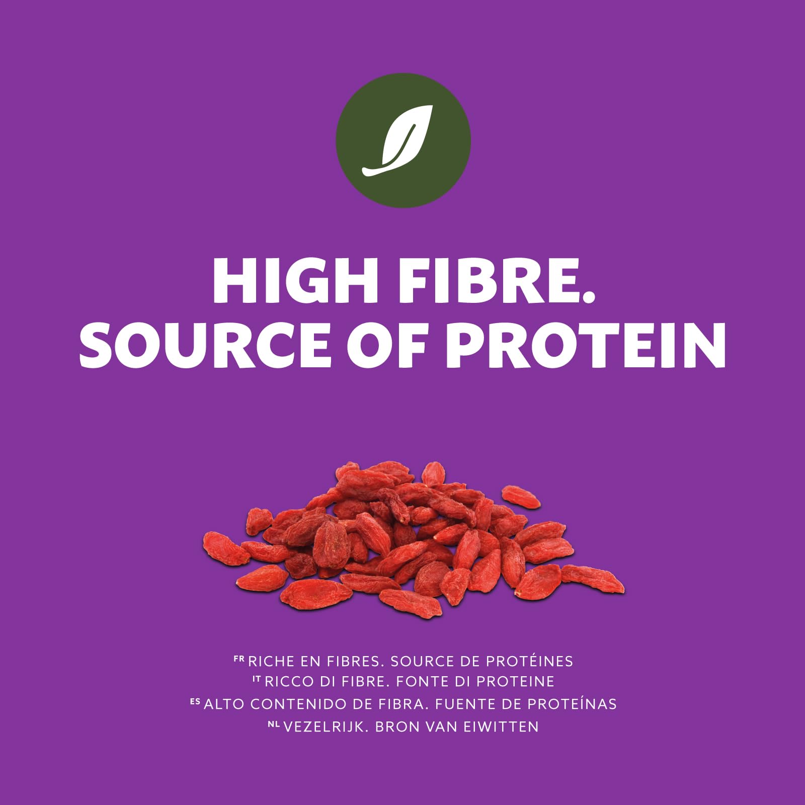 by Amazon Bacche di Goji Essiccate 6 x 200 g ricche di fibre