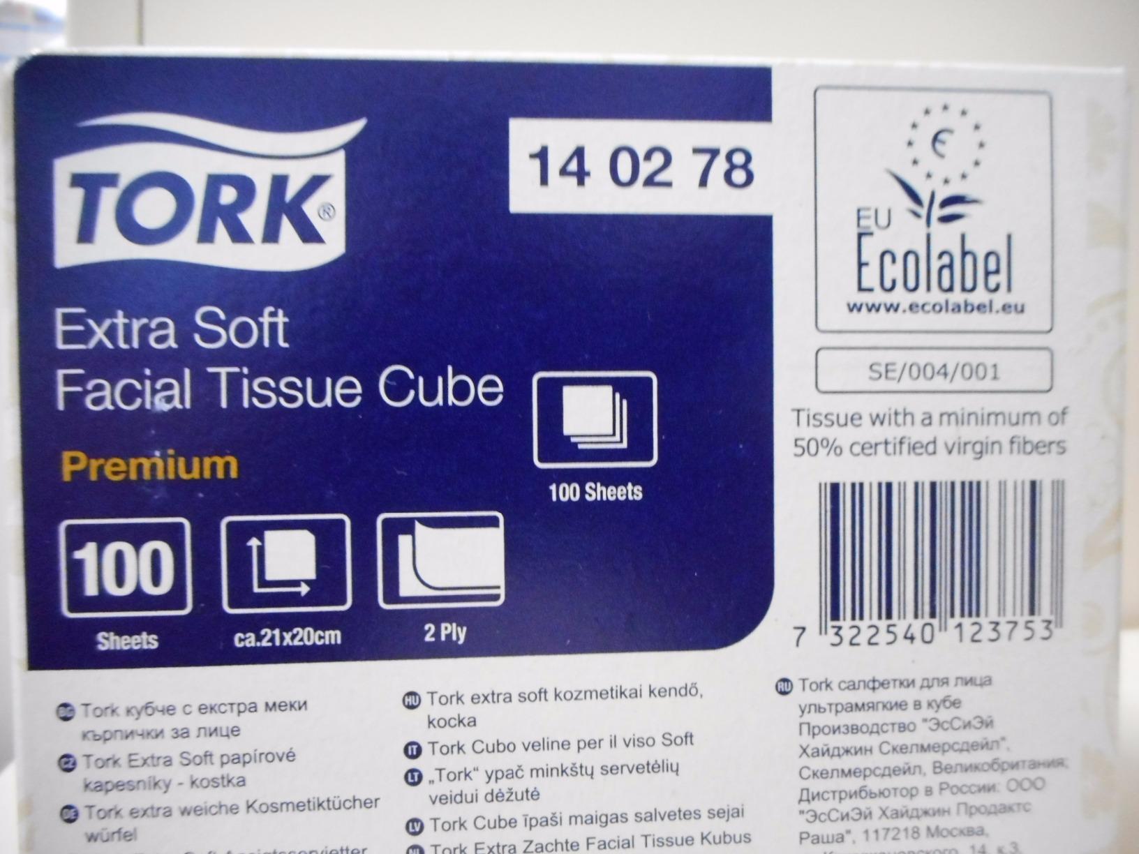 Tork Premium Extra Soft Veline Viso Cubo 30x100 pz 2 veli