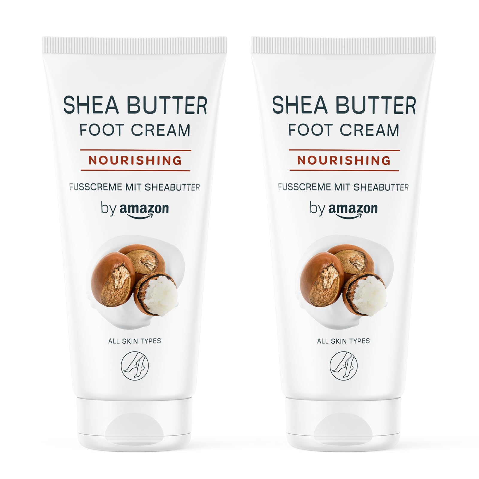 by Amazon Crema Piedi Burro di Karité 2x100 ml idratante