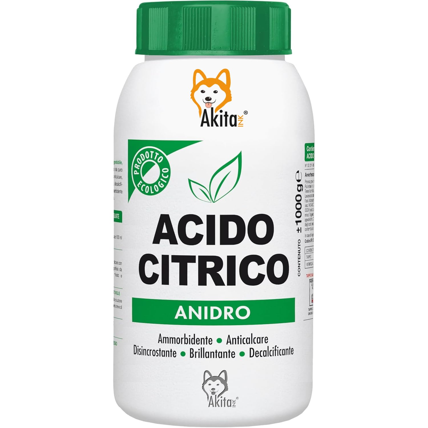 Akitaink Acido Citrico anticalcare in polvere 1 kg puro