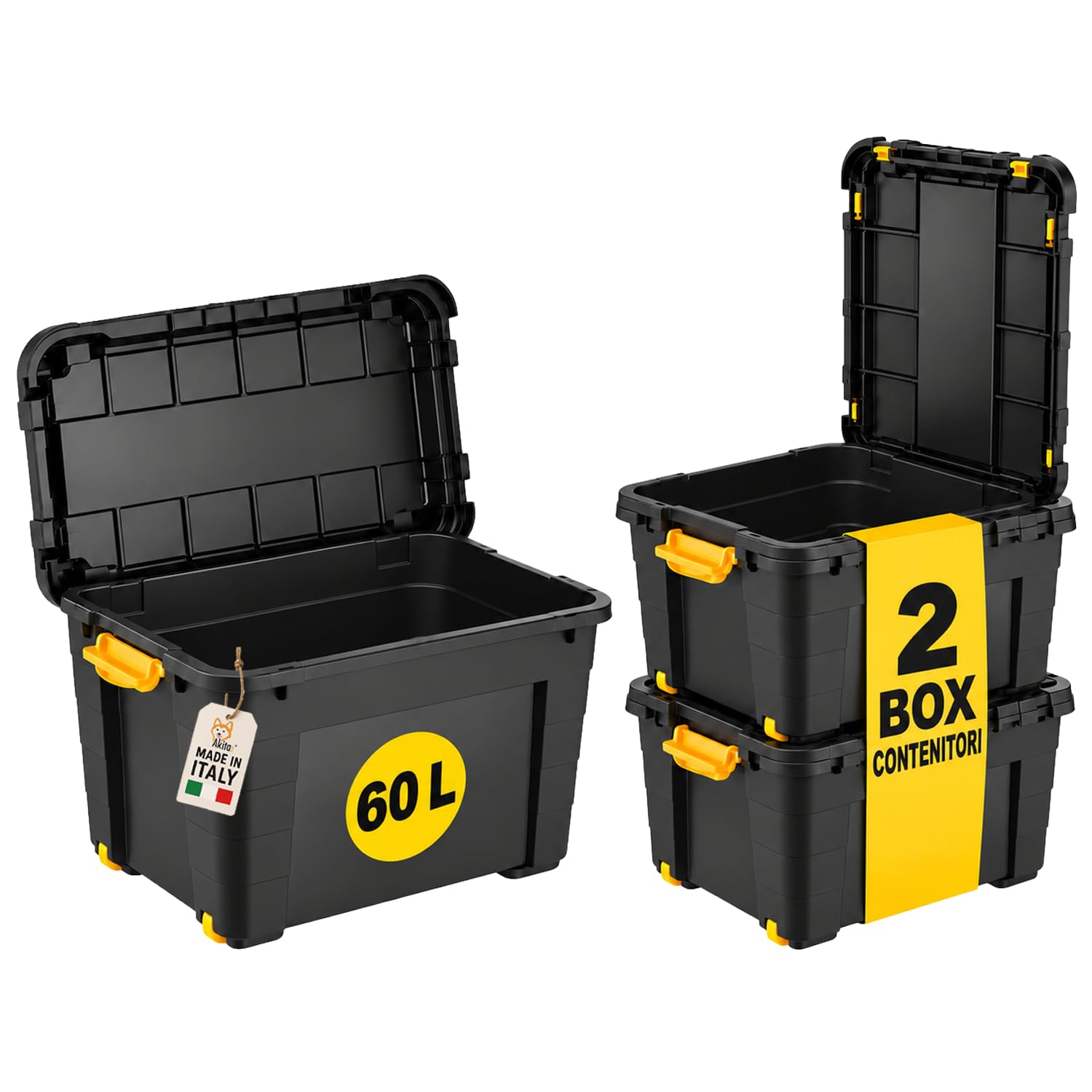 Akitaink Magic4Up box contenitore 60 L nero 1 pezzo