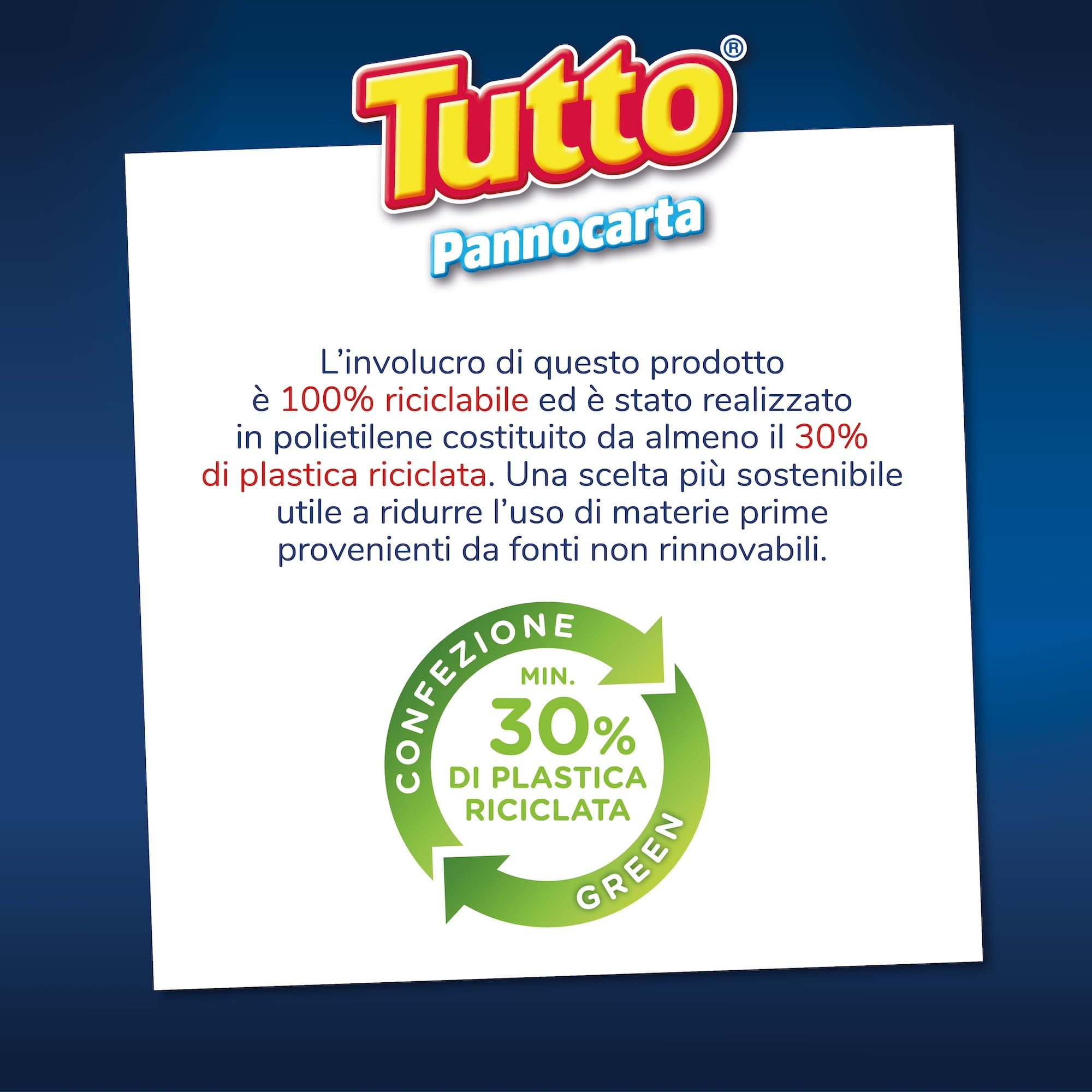 Tutto Pannocarta 3 in 1 Carta Multiuso 2 Rotoli 48 strappi