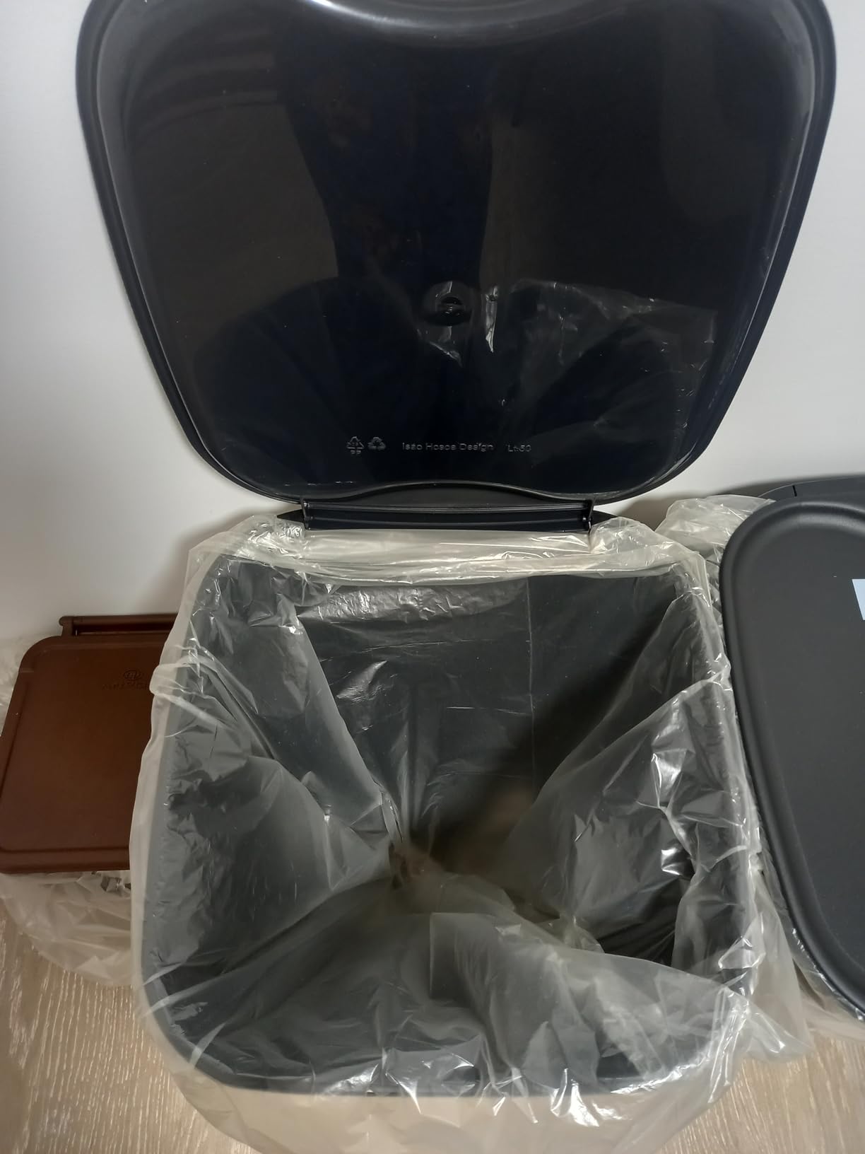 Akitaink Pattumiere differenziata 50 litri 4 pezzi con coperchio
