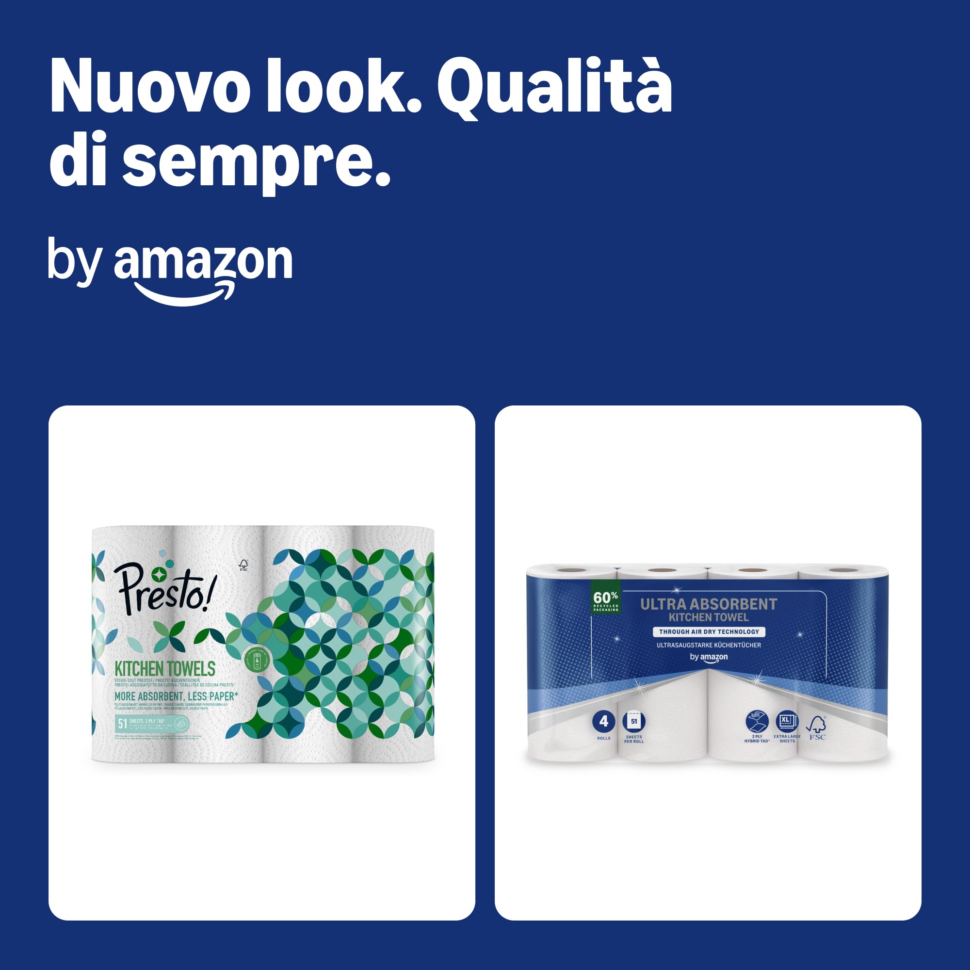 by Amazon TAD rotolo cucina 32 rotoli ultra assorbente