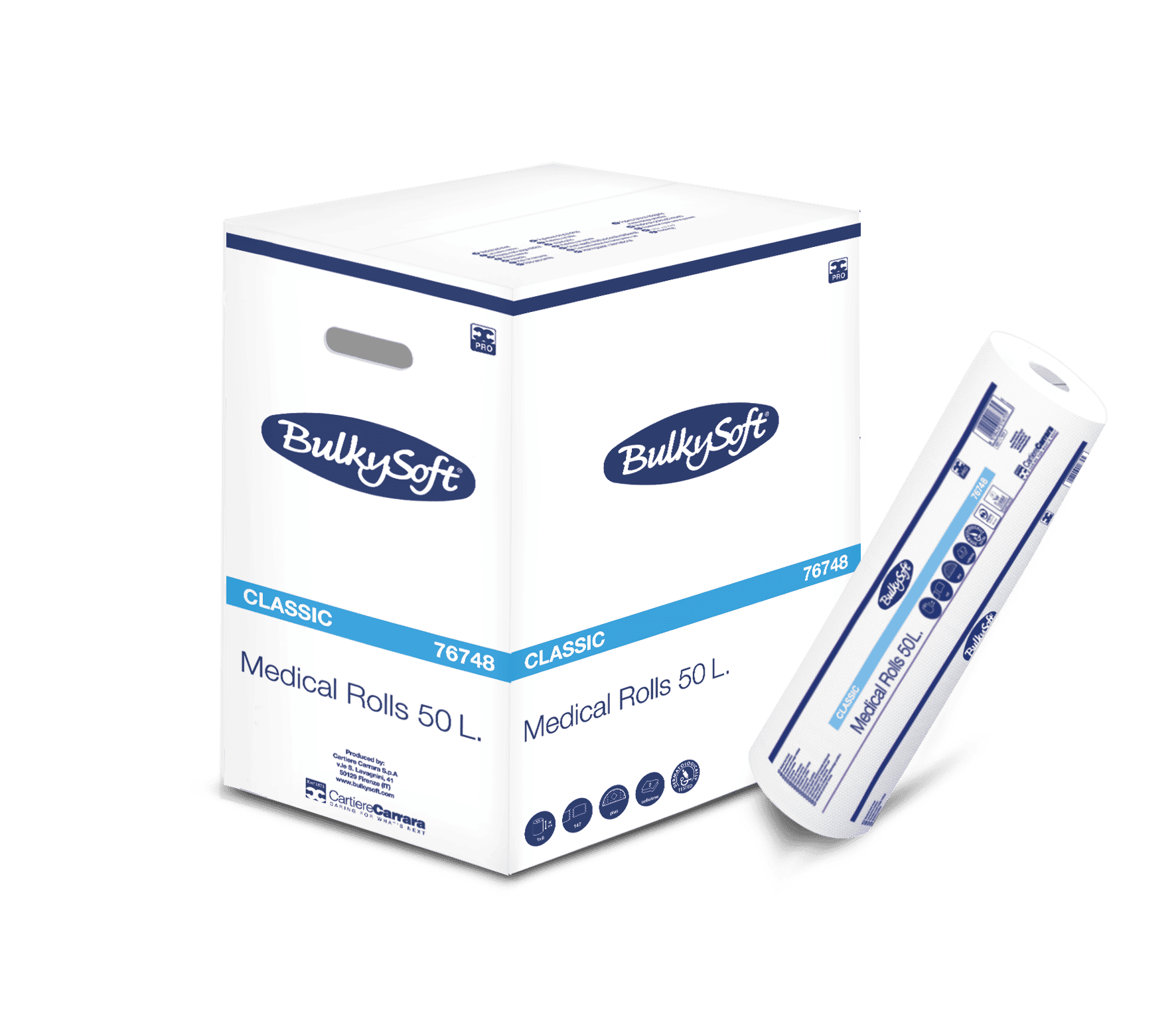 Bulkysoft Classic L.50 lenzuolini medici in rotolo