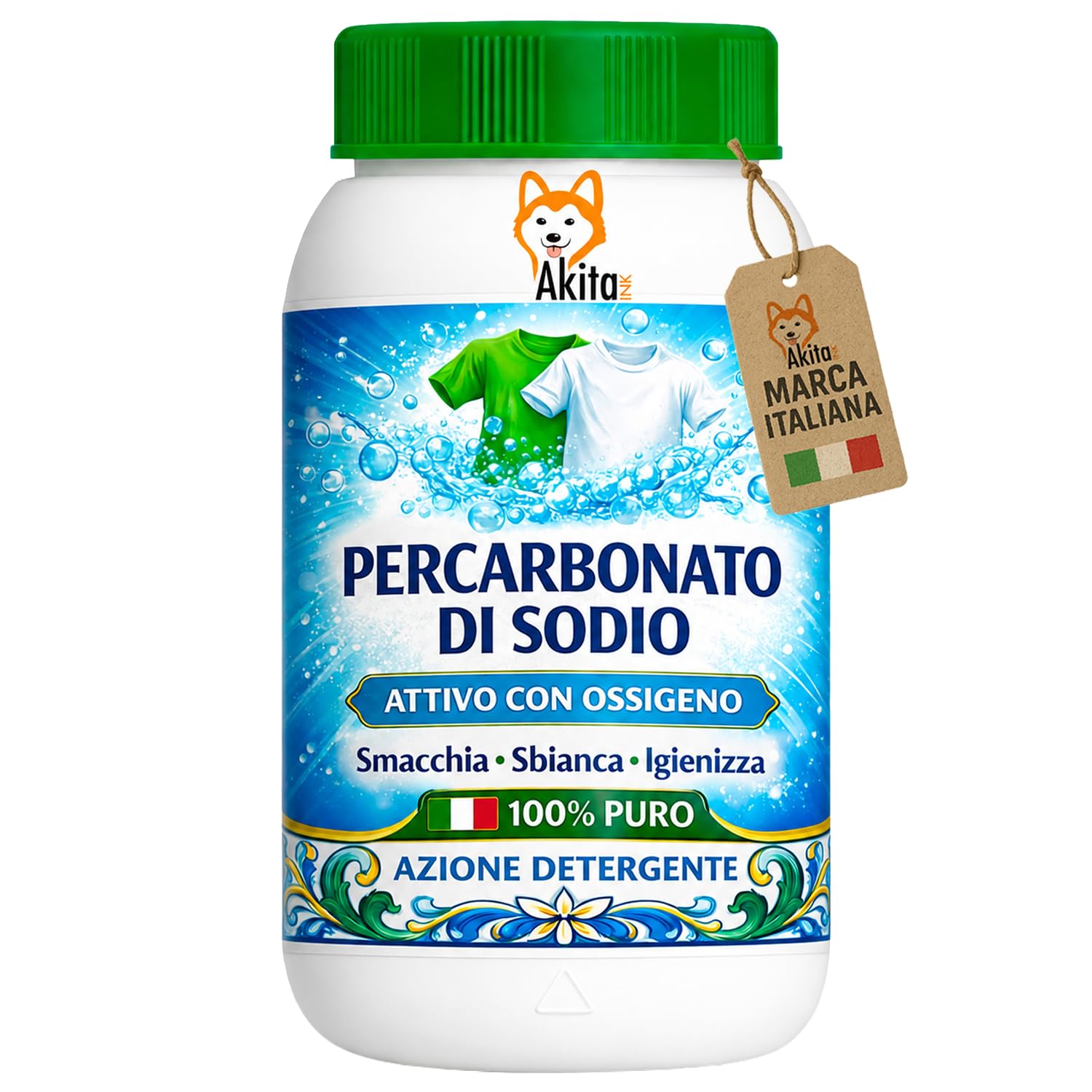 Akitaink Percarbonato di Sodio 1 Kg Sbiancante Bucato Puro
