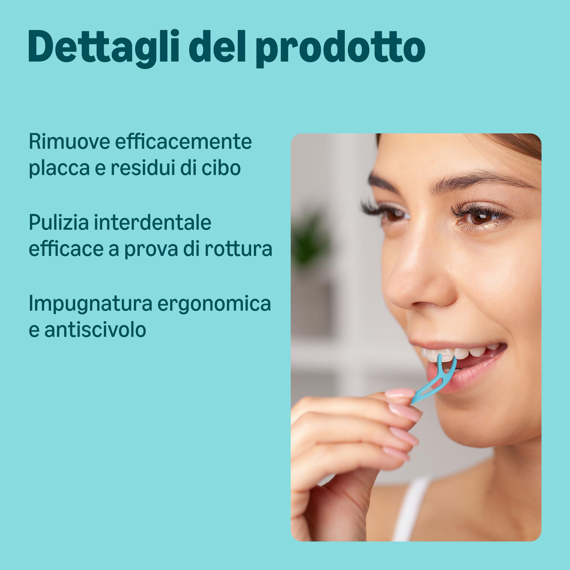 by Amazon Forcelle Interdentali Menta 180 pz Fluorurate