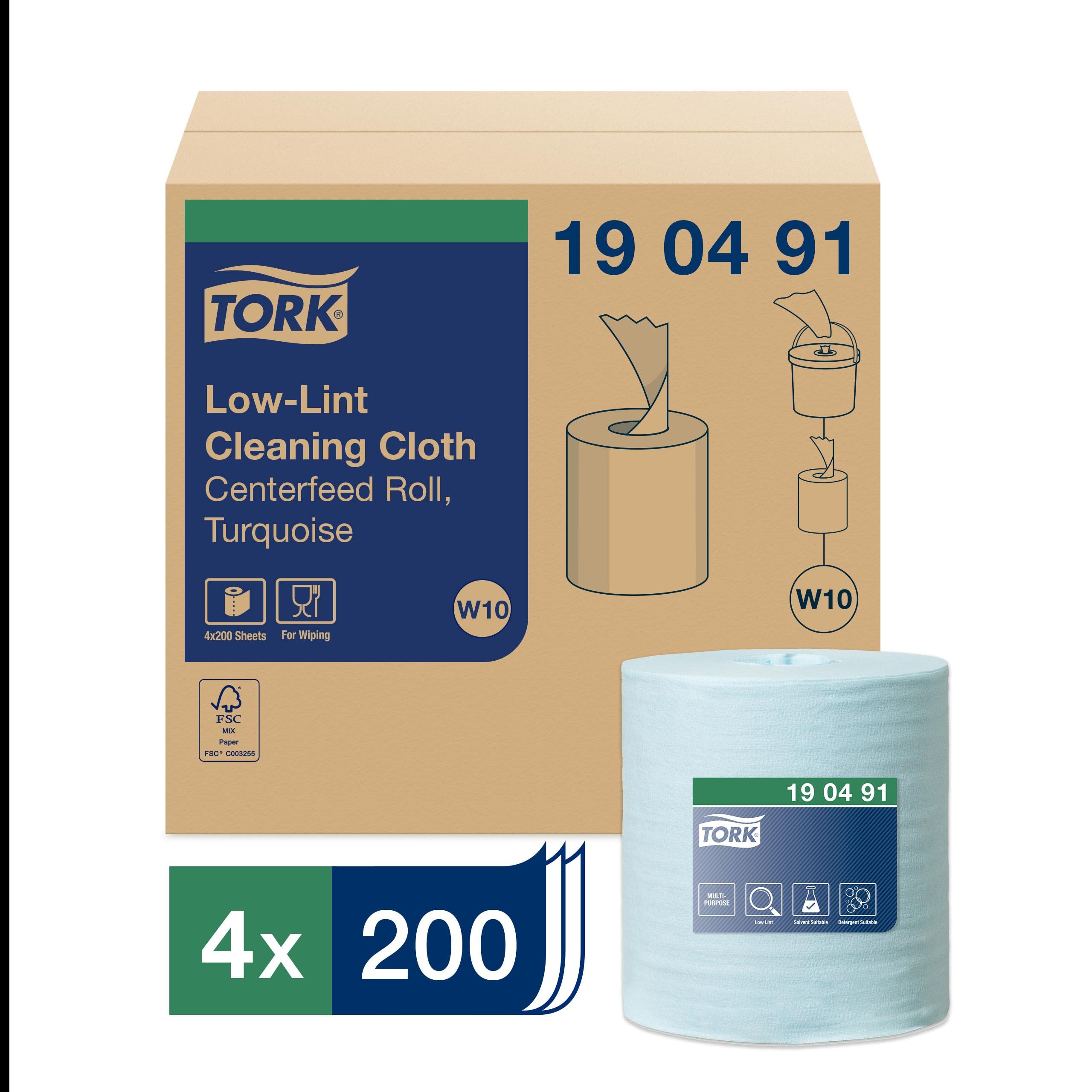 Tork W10 dispenser panni pulizia 4x200 senza pelucchi