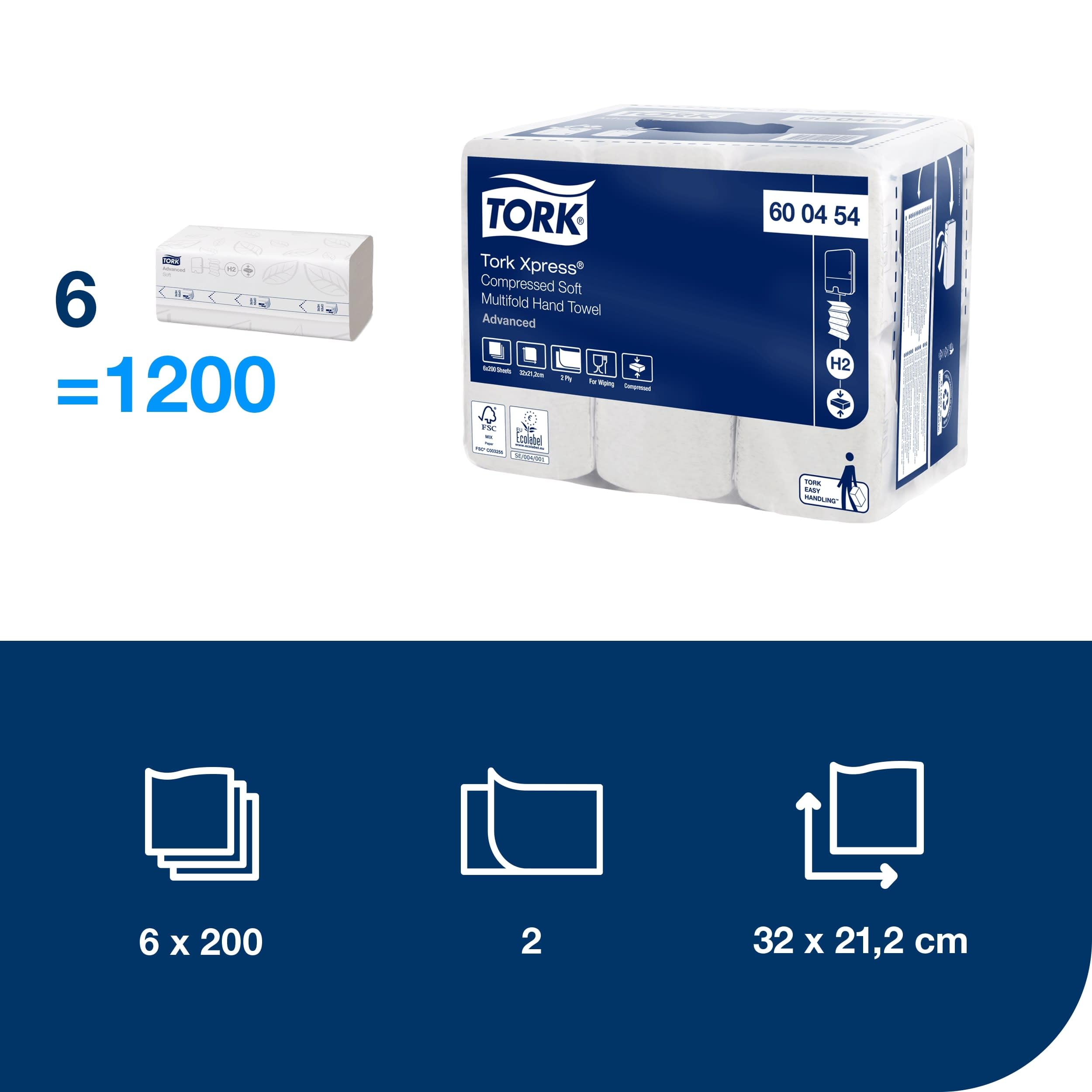 Tork Xpress 600454 asciugamani intercalati 6x200 fogli 2 veli