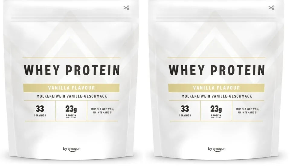 by Amazon Nutrition proteine whey vaniglia 2x1 kg 33 porzioni
