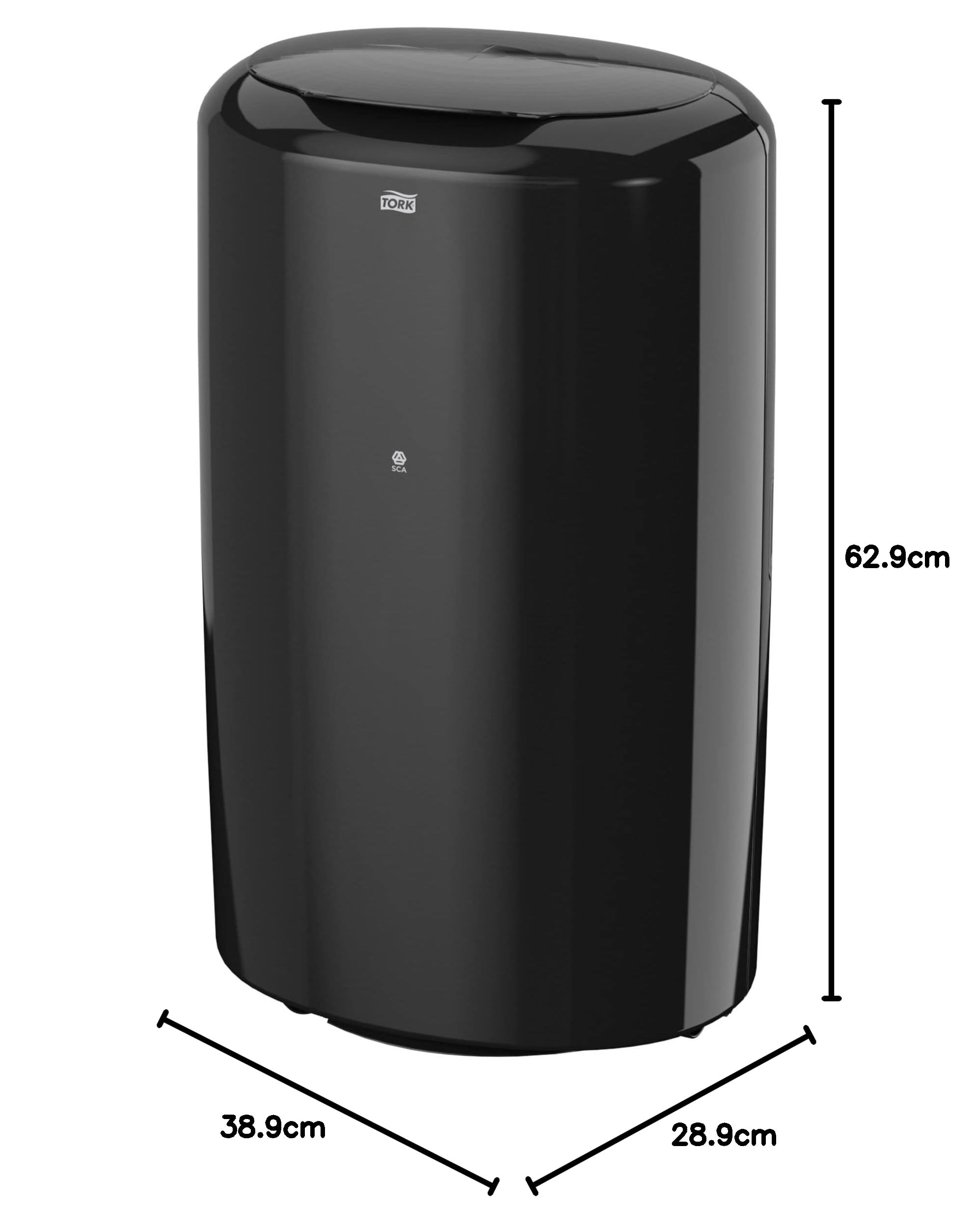 Tork Elevation 563008 cestino bagno nero 50 litri