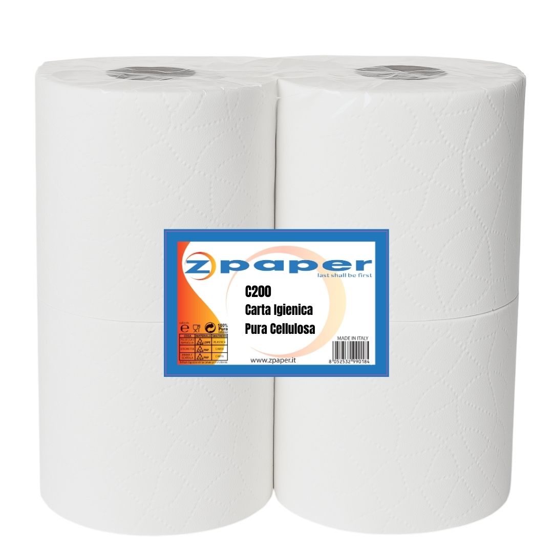 Zpaper C200 carta igienica 20 rotoli 2 veli pura cellulosa