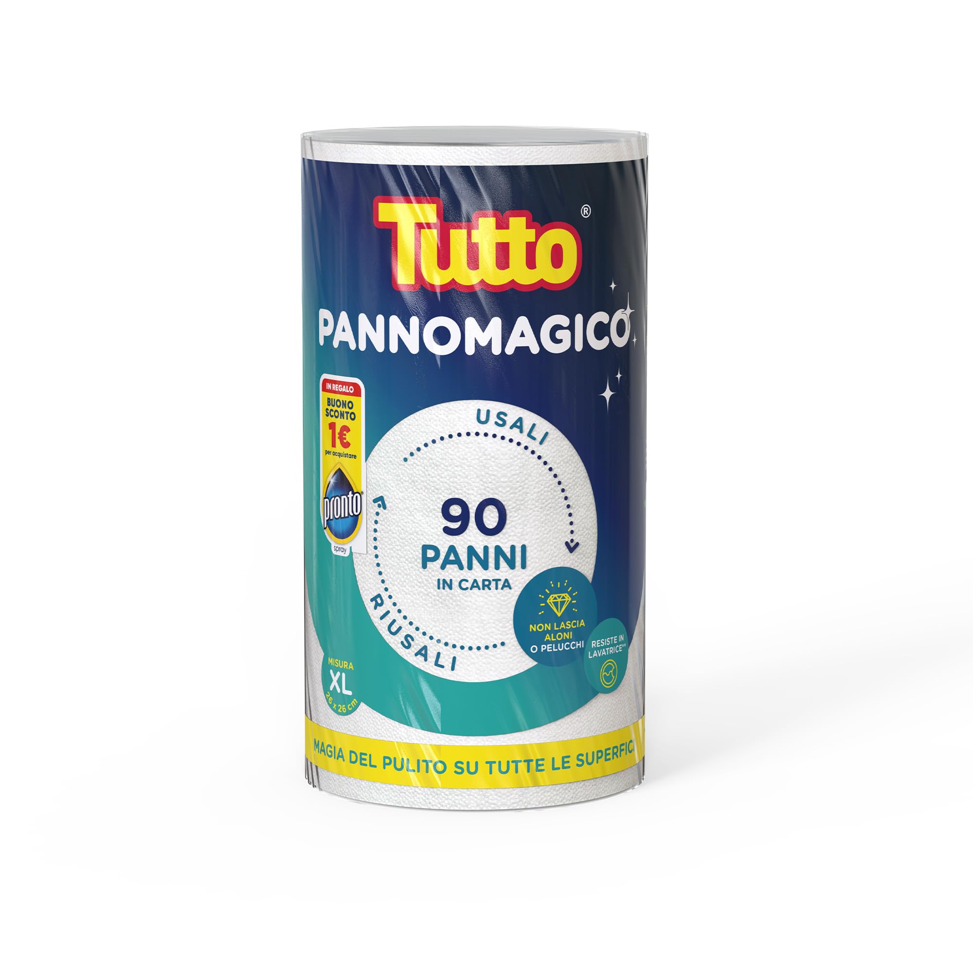 Tutto Pannomagico panni assorbenti 1 rotolo da 90 strappi airlaid