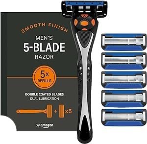 by Amazon rasoio uomo 5 lame + 15 ricariche pelle sensibile