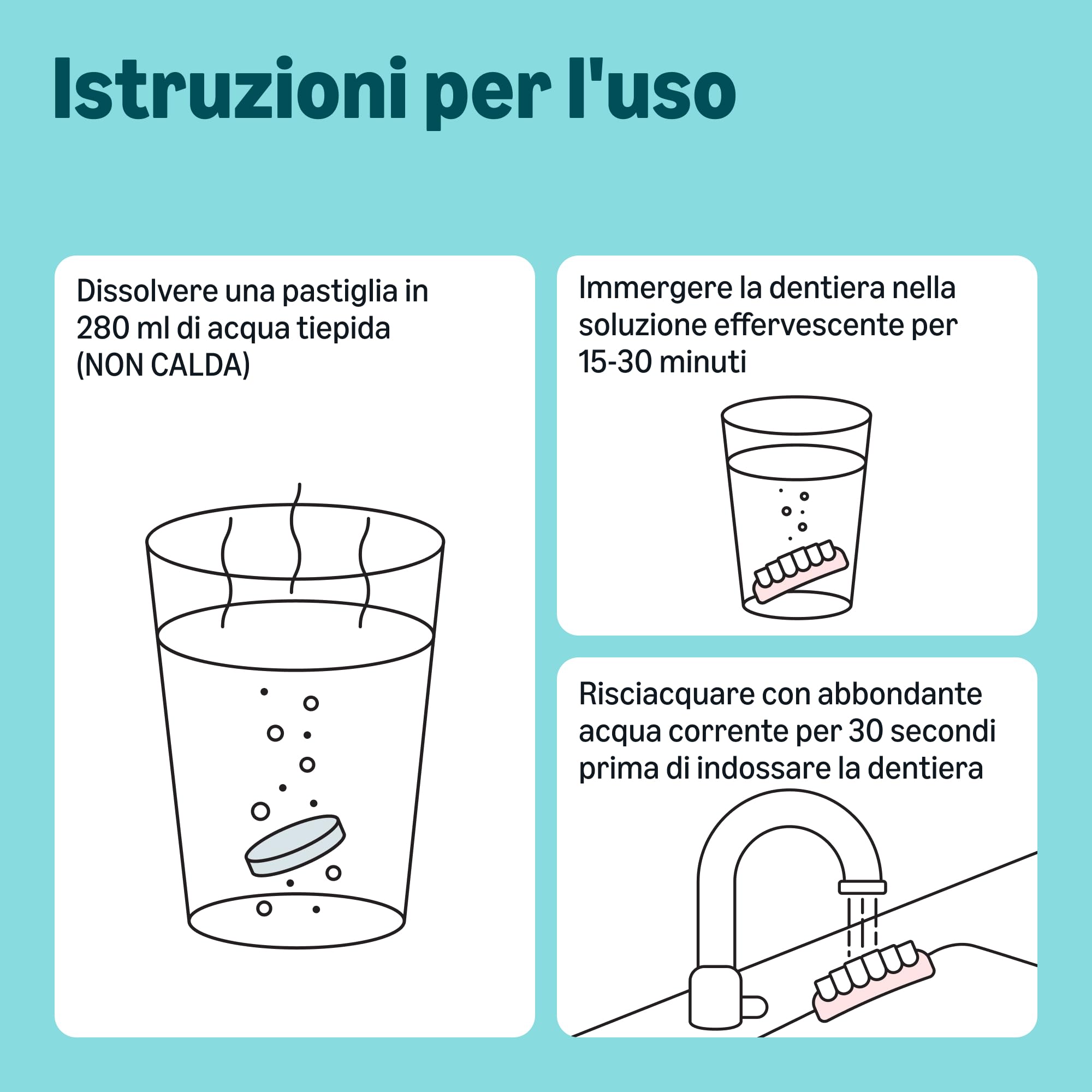 by Amazon Extra Forti Compresse Pulizia Dentiere 90 pz Menta Fresca
