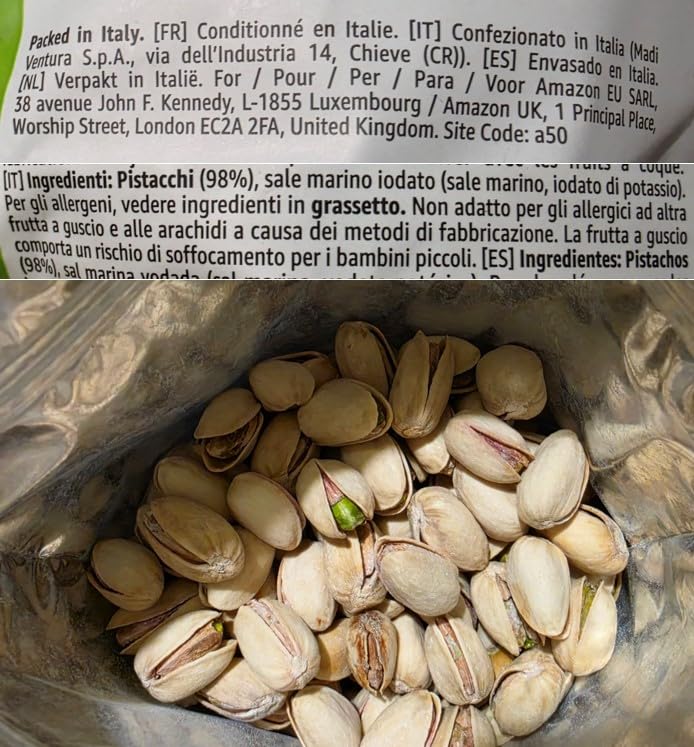 by Amazon Pistacchi Tostati Salati 200 g in Guscio