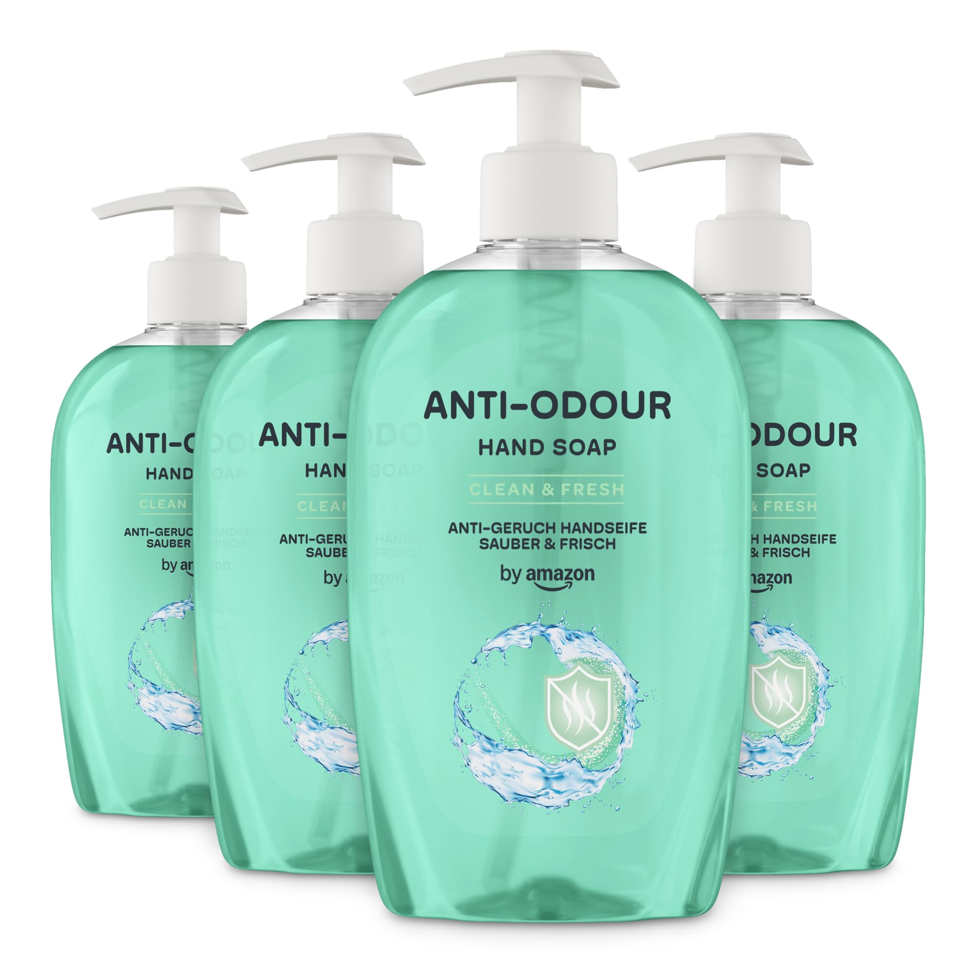 by Amazon Sapone Mani Liquido Limone e Menta 4x500 ml antiodore
