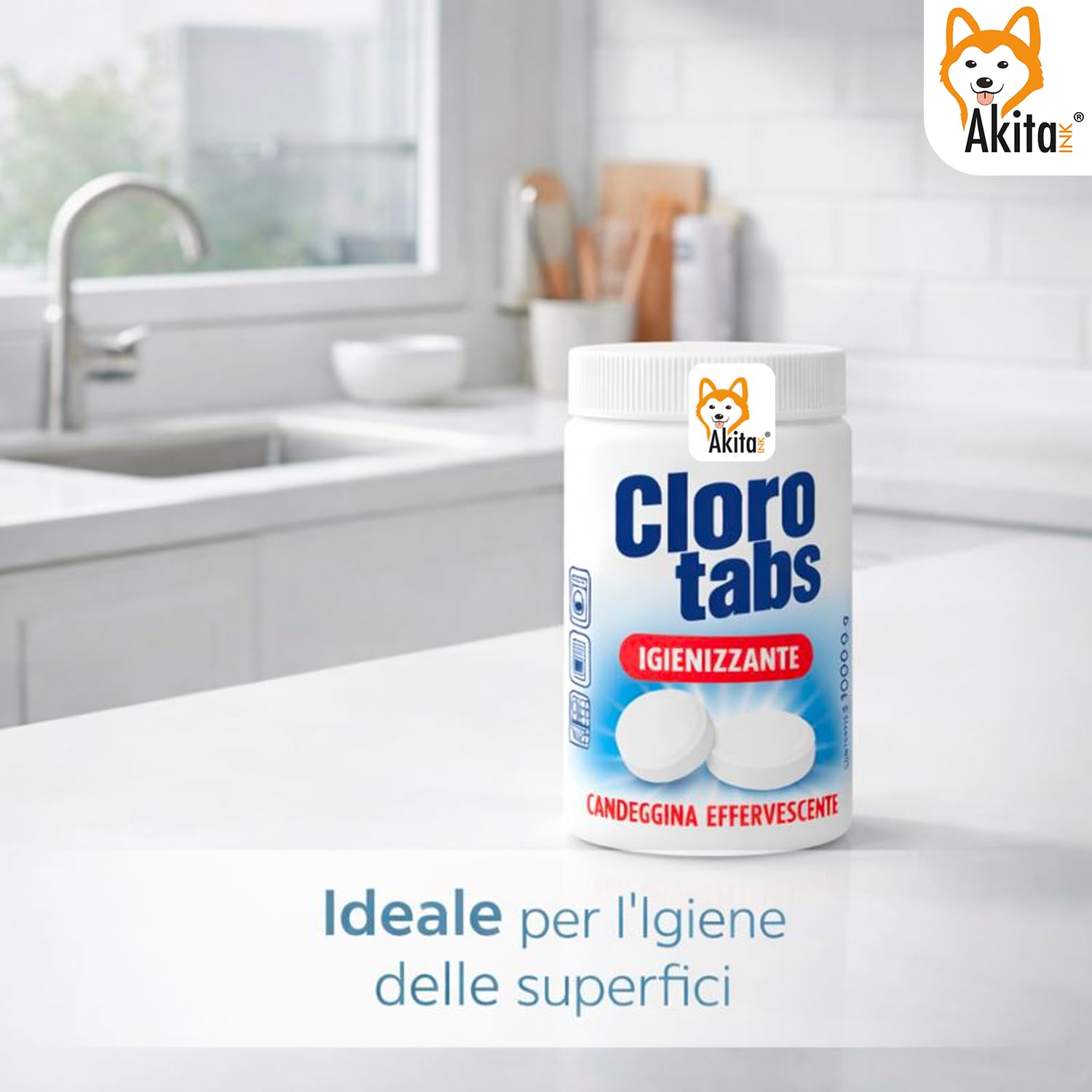 Akitaink Cloro Tabs pastiglie candeggina effervescente 1 kg