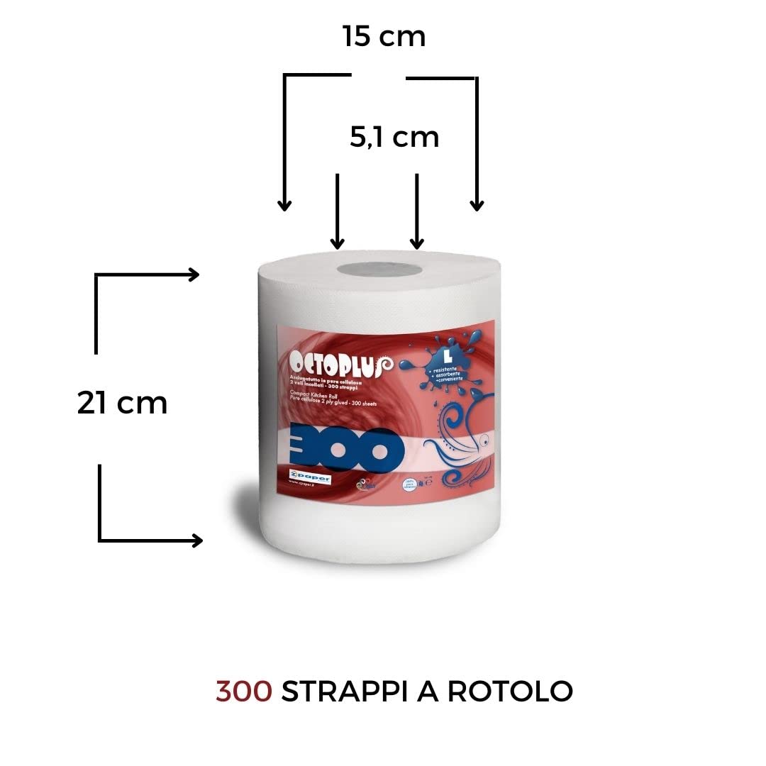 Zpaper P300 Octoplus asciugatutto 6 rotoli 300 strappi