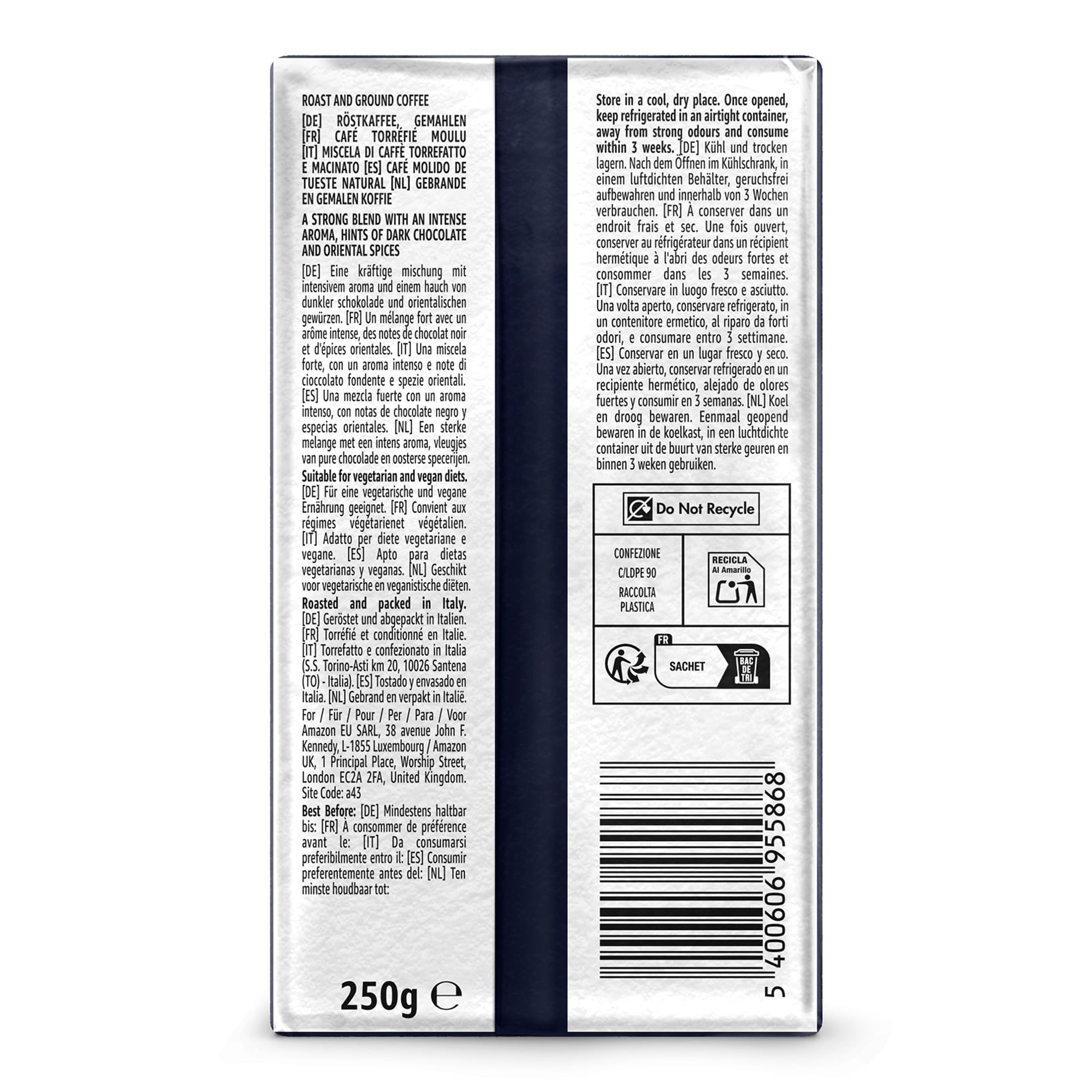 by Amazon Caffè Intenso caffè macinato 1 kg moka