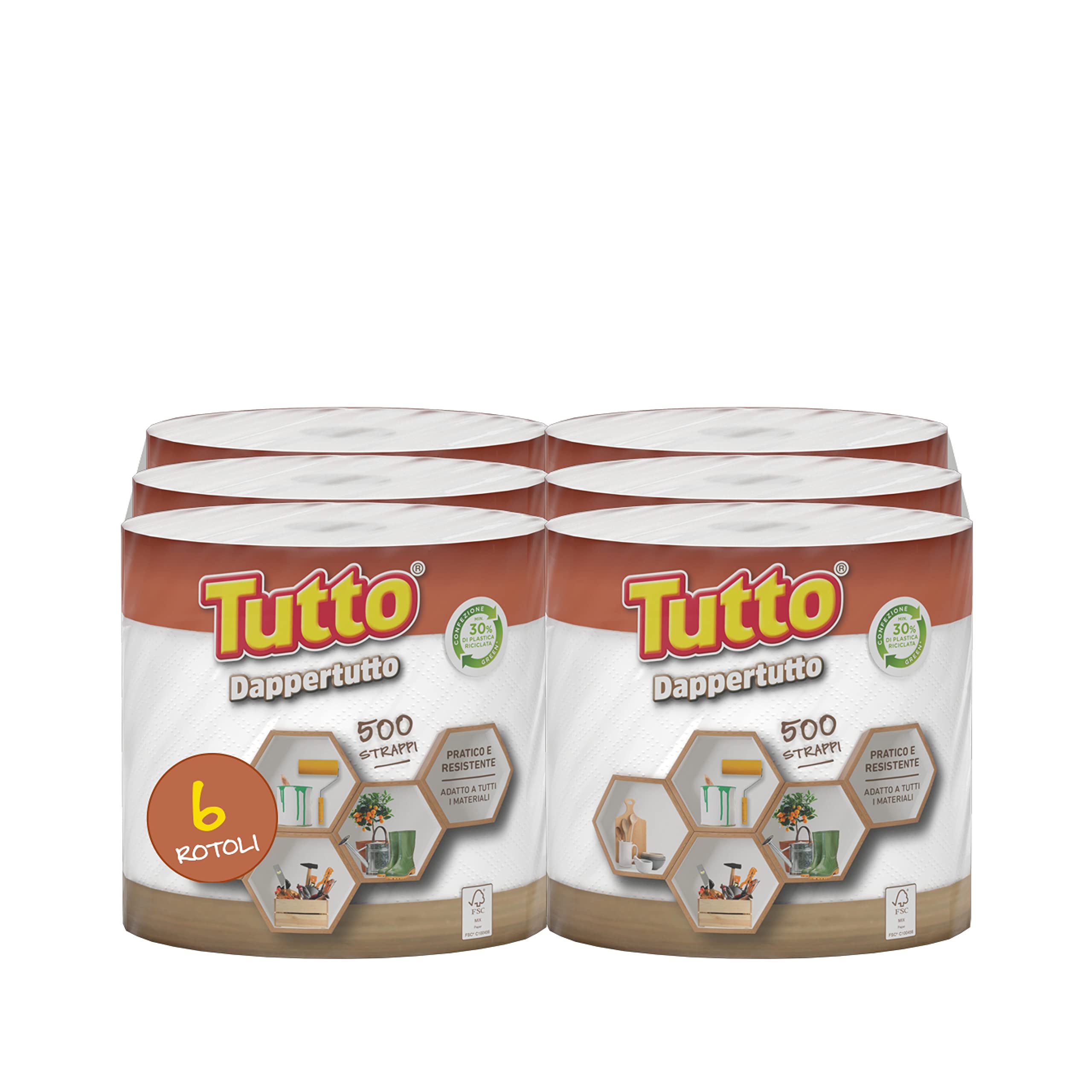 Tutto Dappertutto asciugatutto 6 rotoli 2 veli assorbente