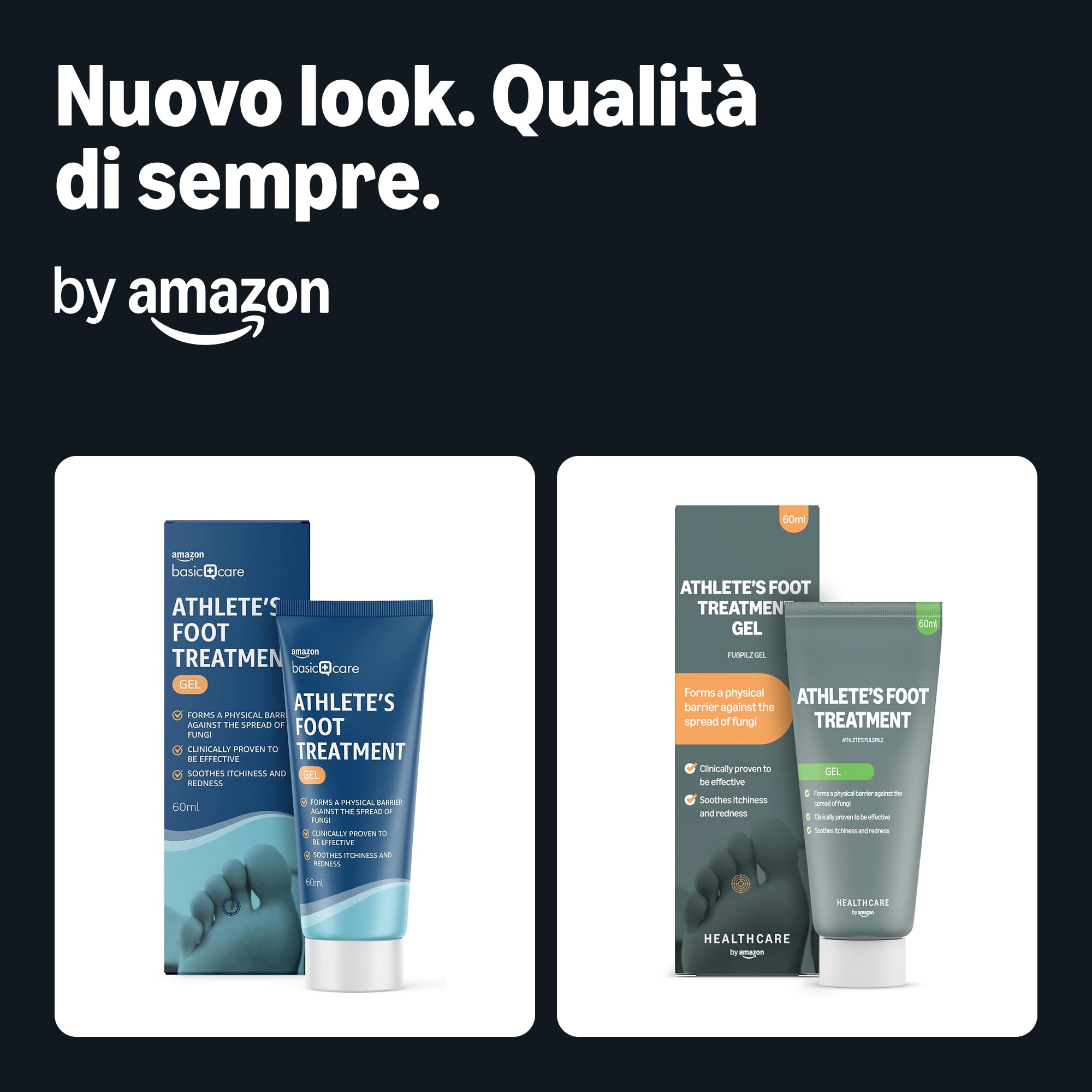 Healthcare by Amazon gel piede atleta 60 ml barriera