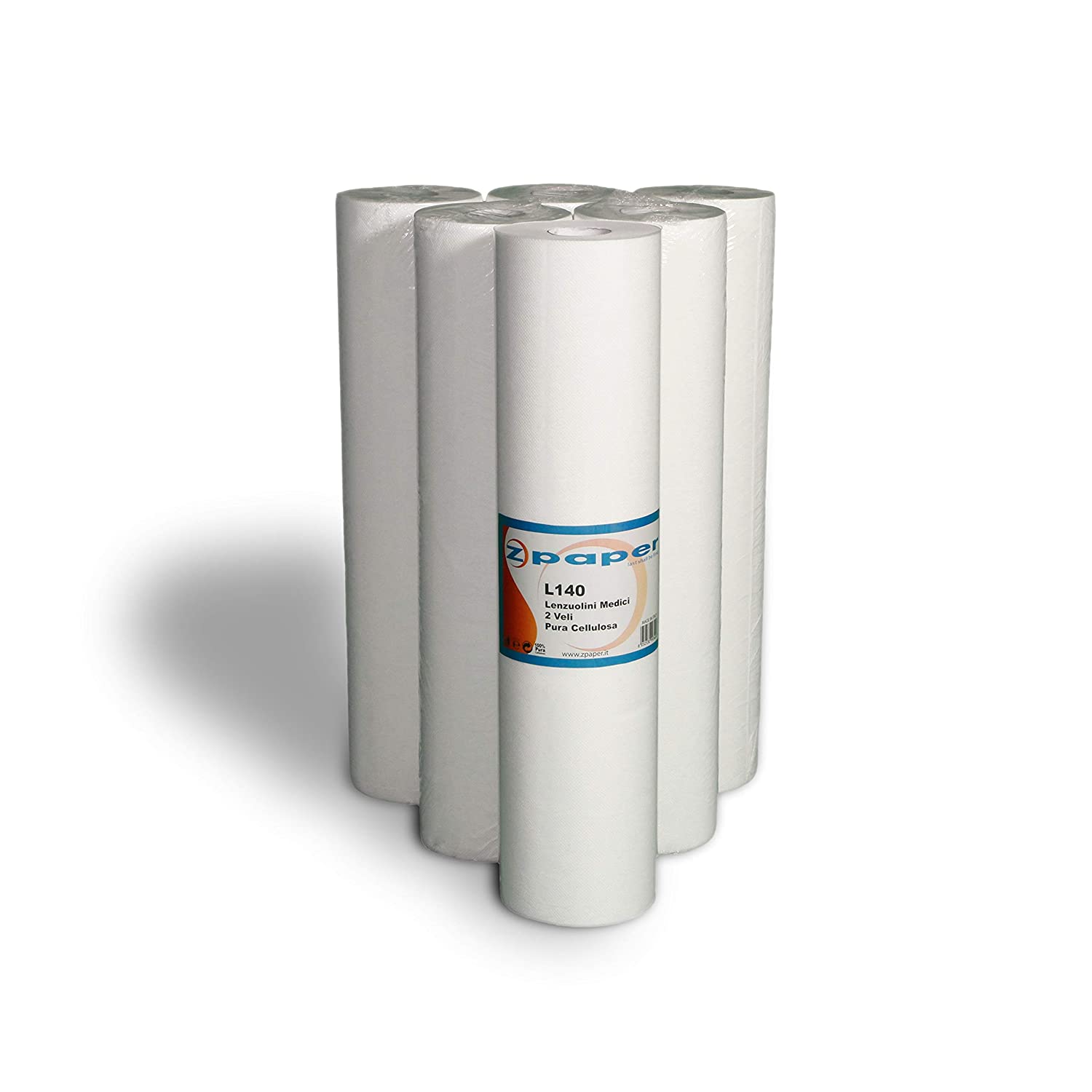 Zpaper L140 lenzuolino medico 6 rotoli 60 metri 2 veli