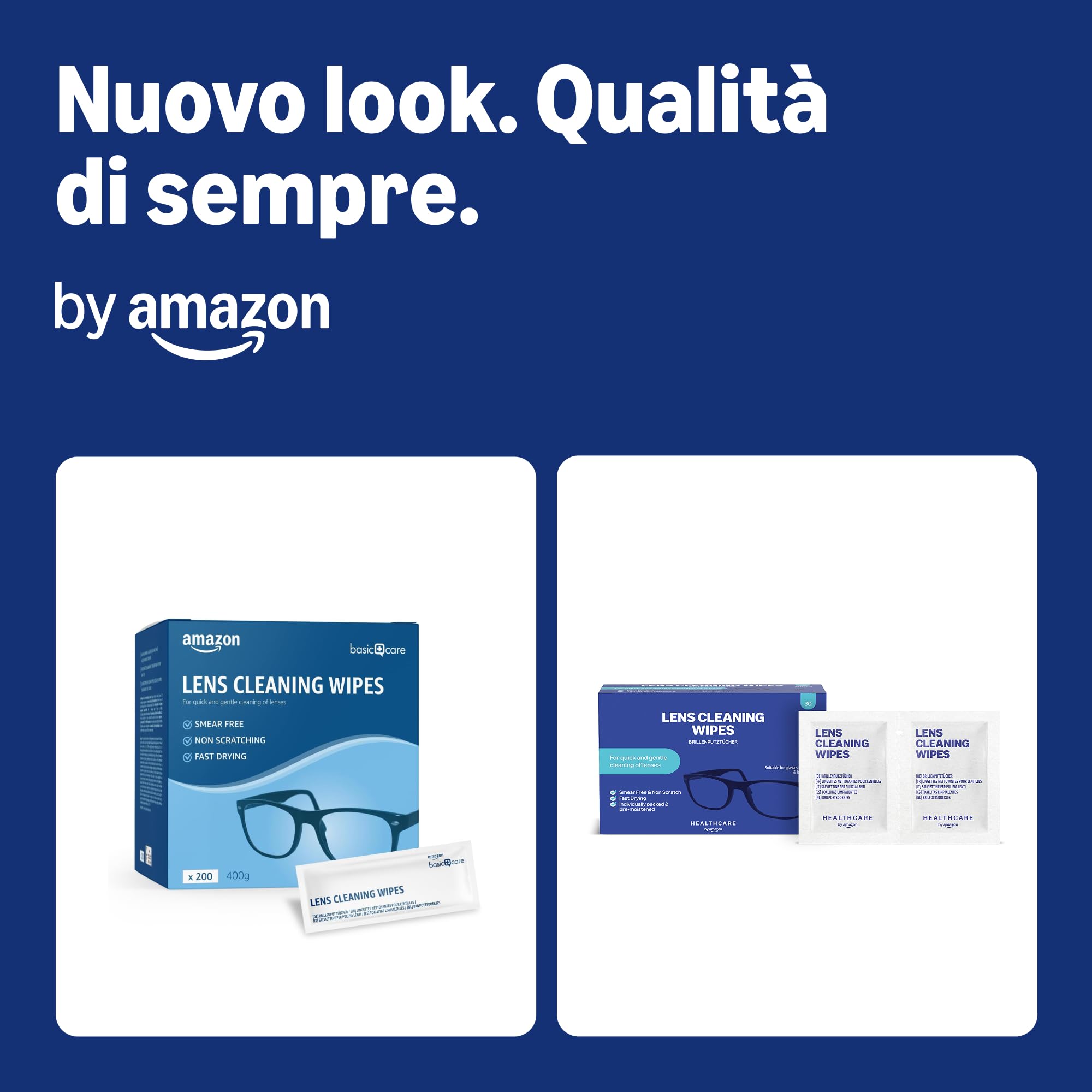 Healthcare by Amazon salviette lenti 180 pezzi monodose