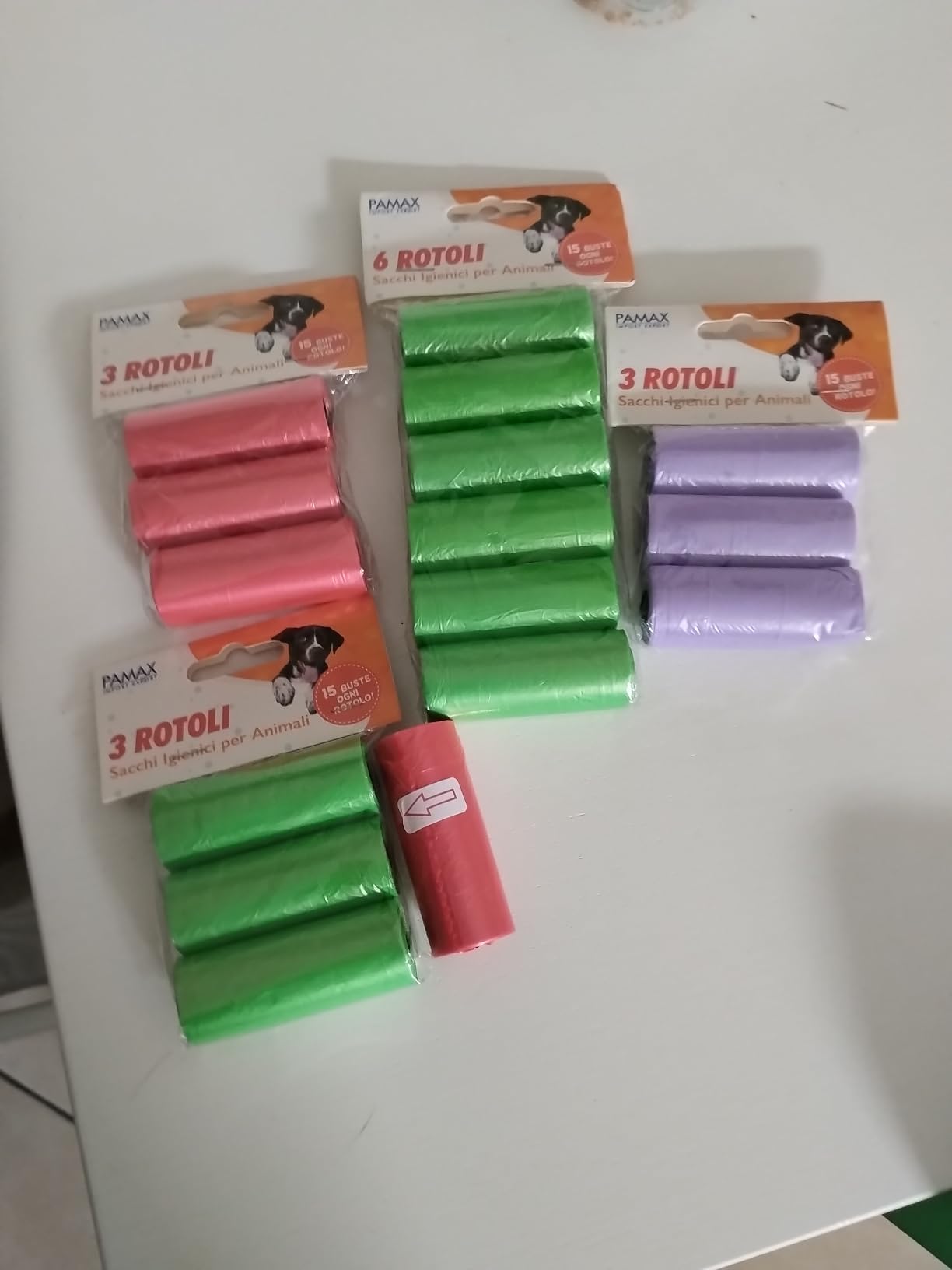 Akitaink sacchetti cane 1080 pezzi 31x22 cm antistrappo
