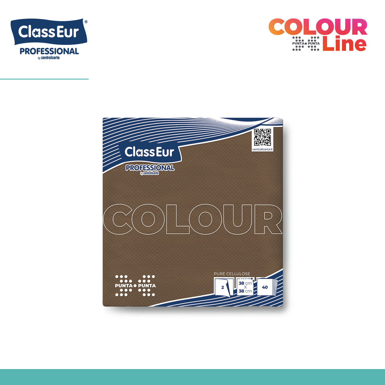 Centralcarta Micro 38x38 2 veli Cioccolato tovaglioli