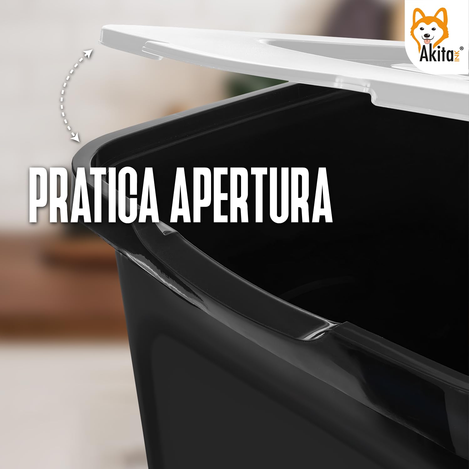 Akitaink Akipatblues pattumiera 44 L set 3 pezzi differenziata