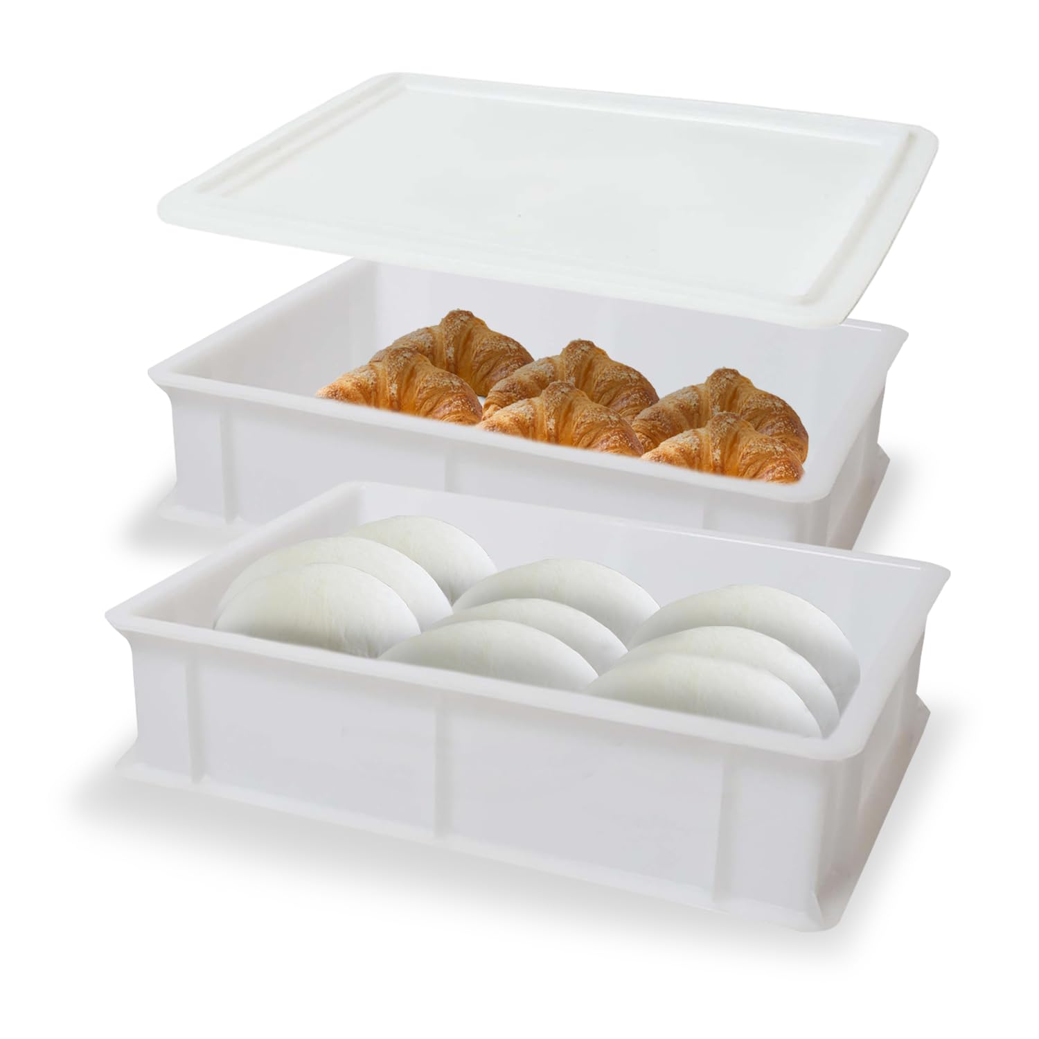 Akitaink Cassetta Lievitazione portaimpasto 30x40x10 cm set 2 pezzi