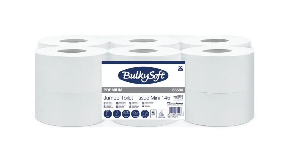 Bulkysoft Premium Jumbo Mini 145 carta igienica mini