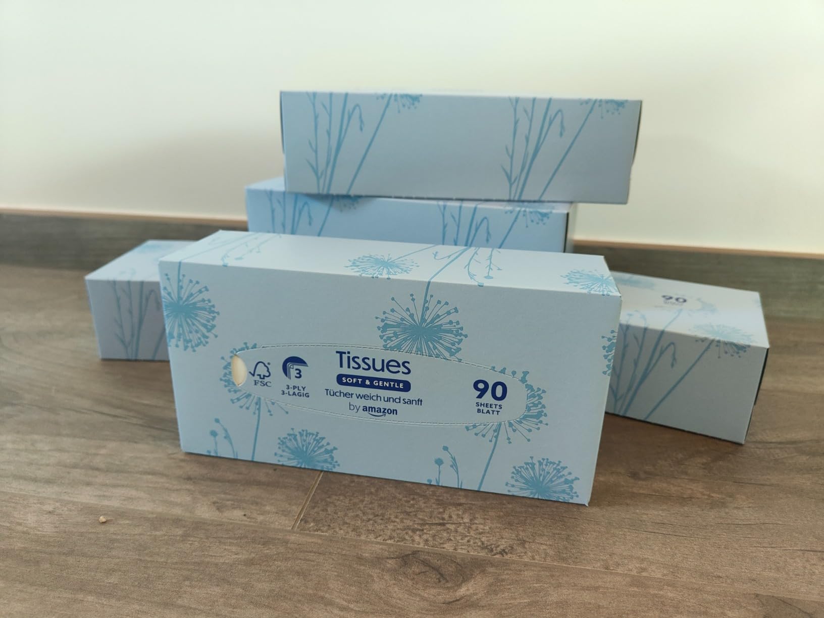 by Amazon Fazzoletti Viso 4 veli 12x100 fogli morbidi