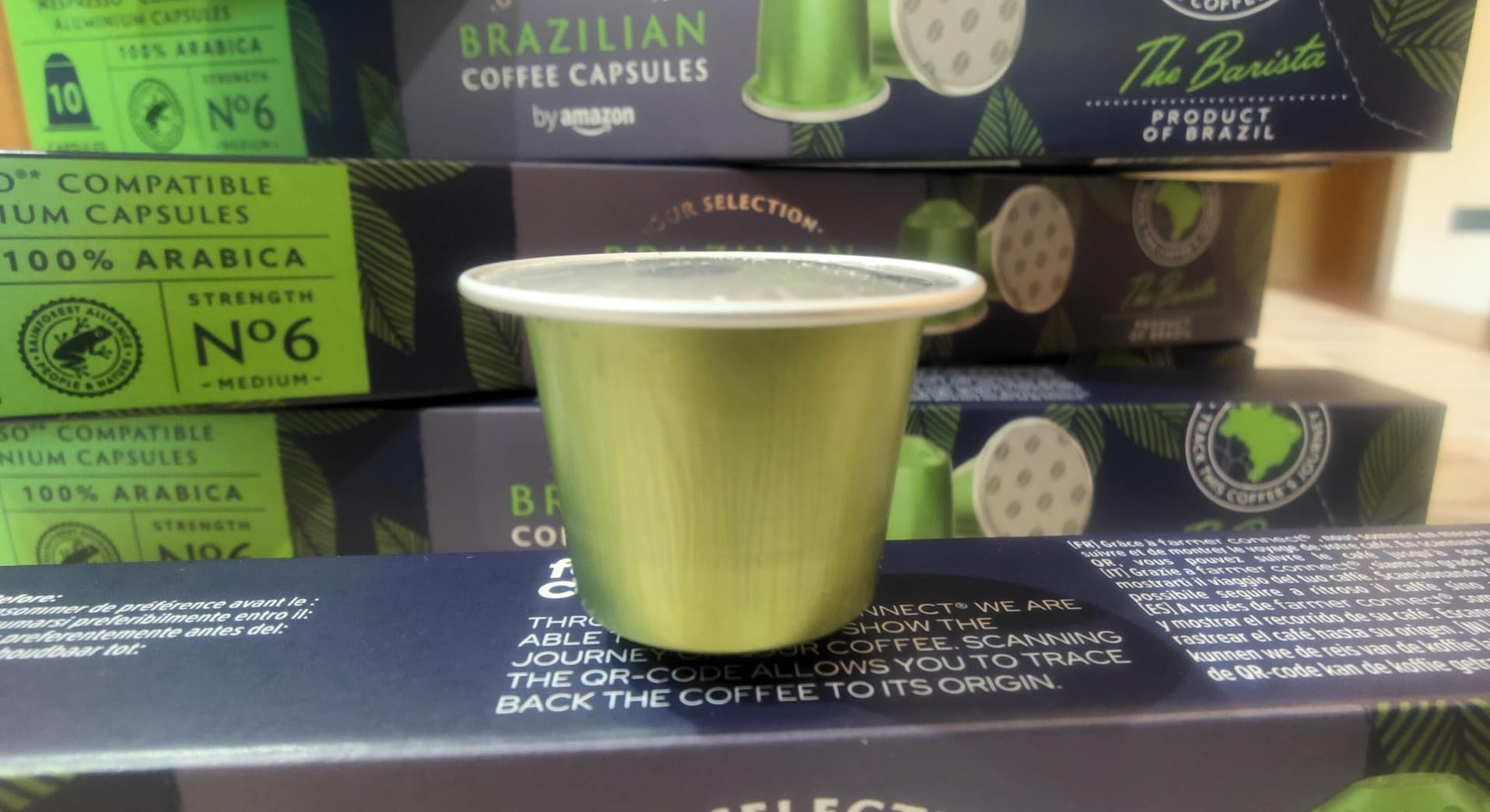 by Amazon Brasiliano capsule caffe 100 pz tostatura media