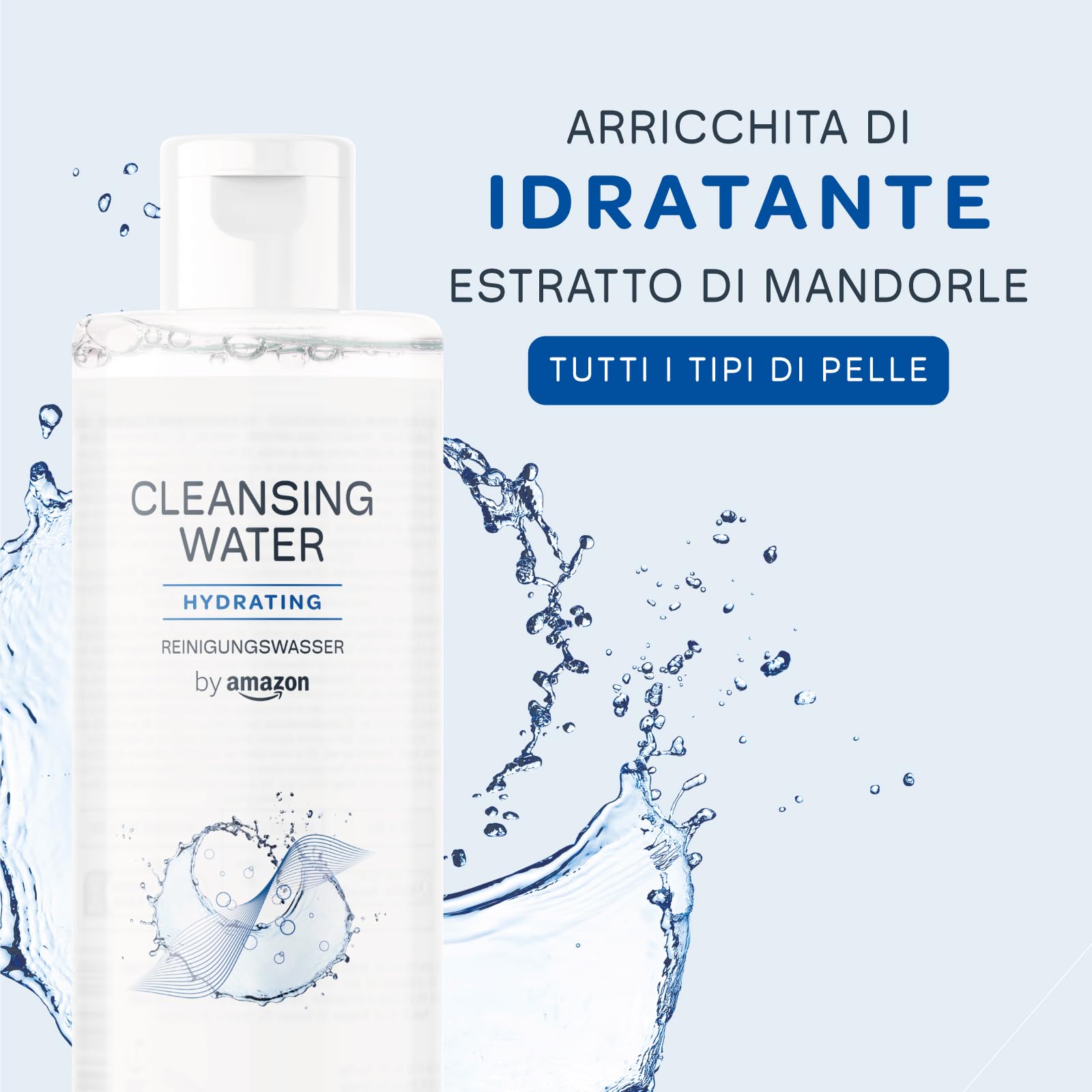 by Amazon acqua detergente viso mandorle 2x200ml sensibile