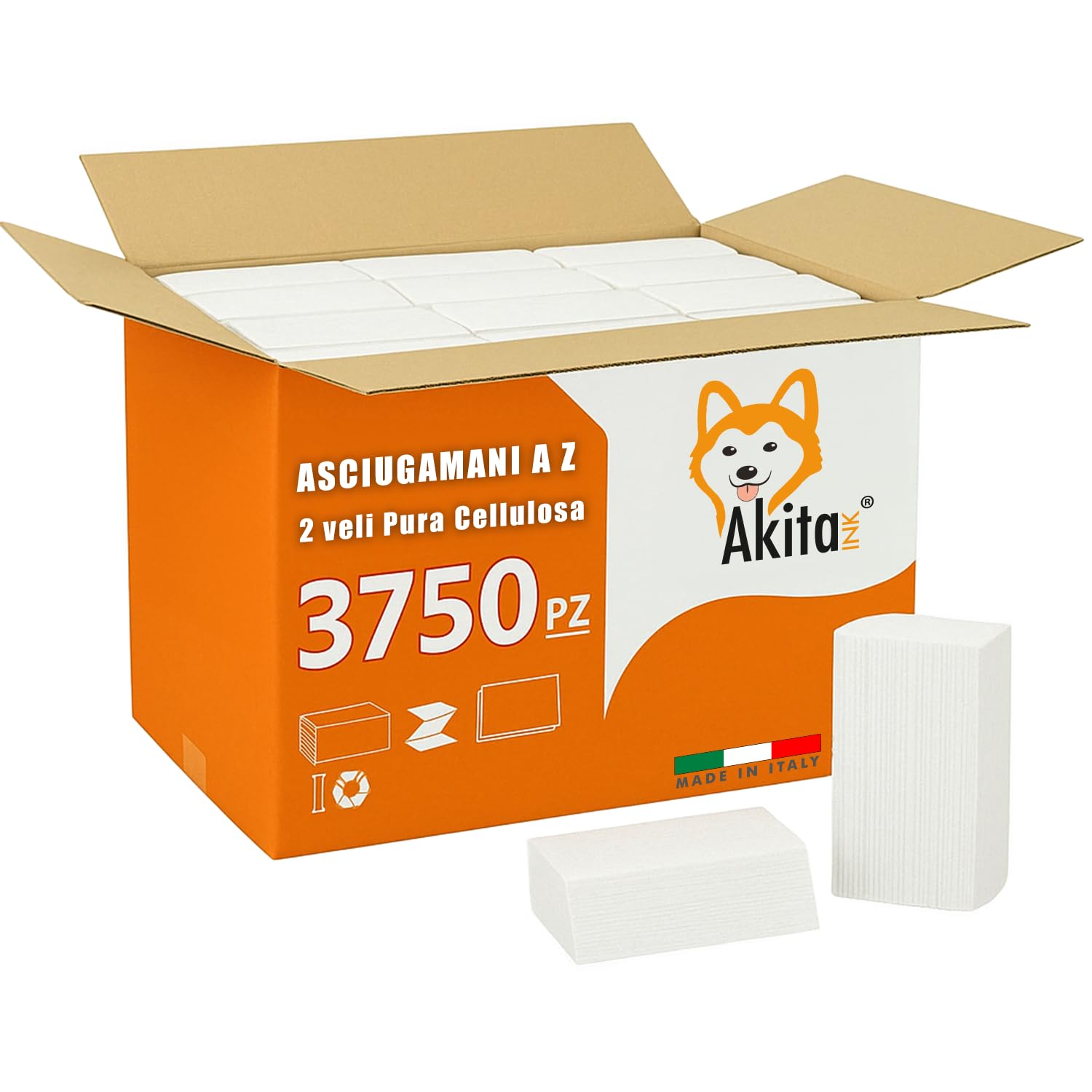 Akitaink asciugamani monouso piegati a Z 900 pezzi