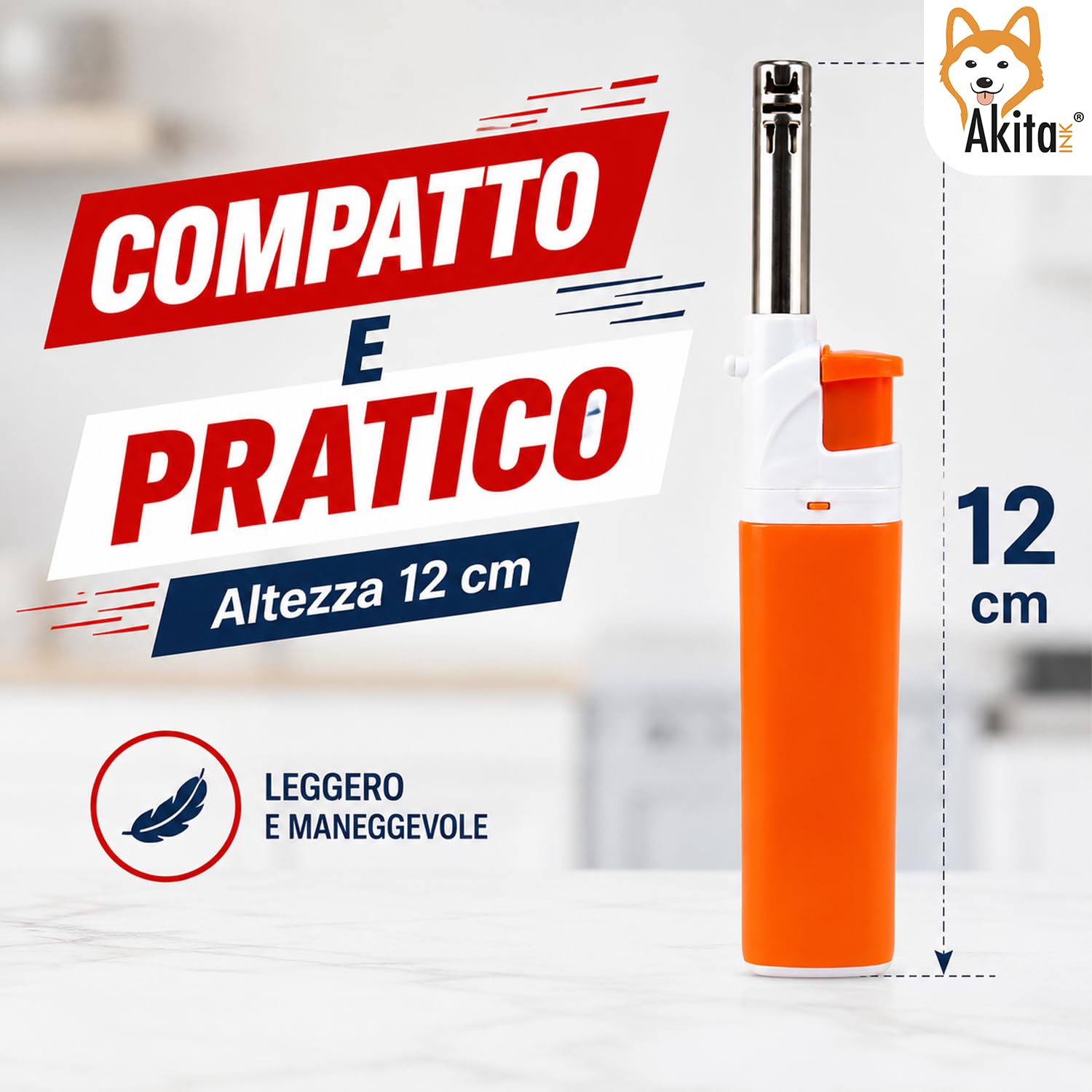 Akitaink Accendigas Ricaricabile Colorato Set 5 Pezzi BBQ