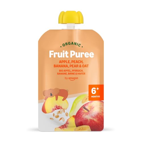 Mama Bear Pouch Purea Mela Pesca Banana Pera 6x90g Bio