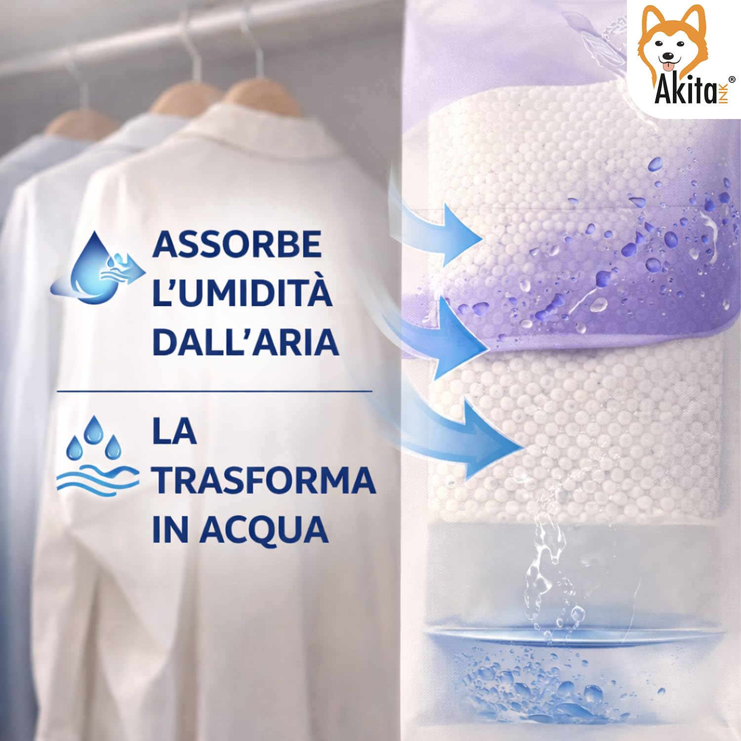 Akitaink assorbiumidità appendere 500ml 12 pezzi profumati
