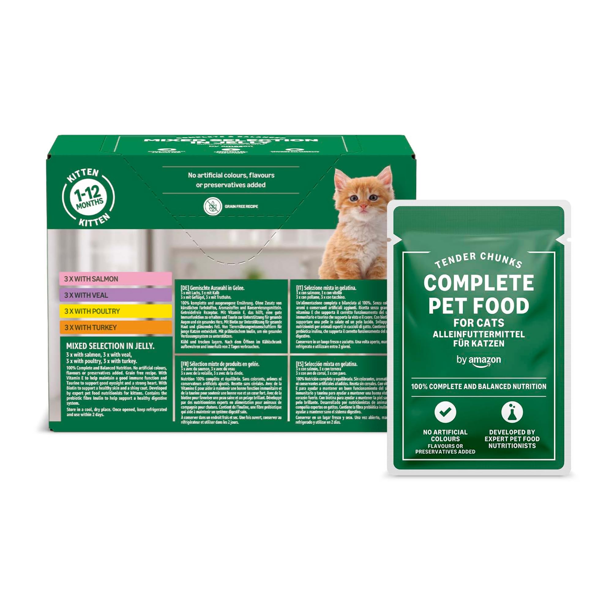 by Amazon Cuccioli Gatto Selezione Mista Gelatina 12x100g