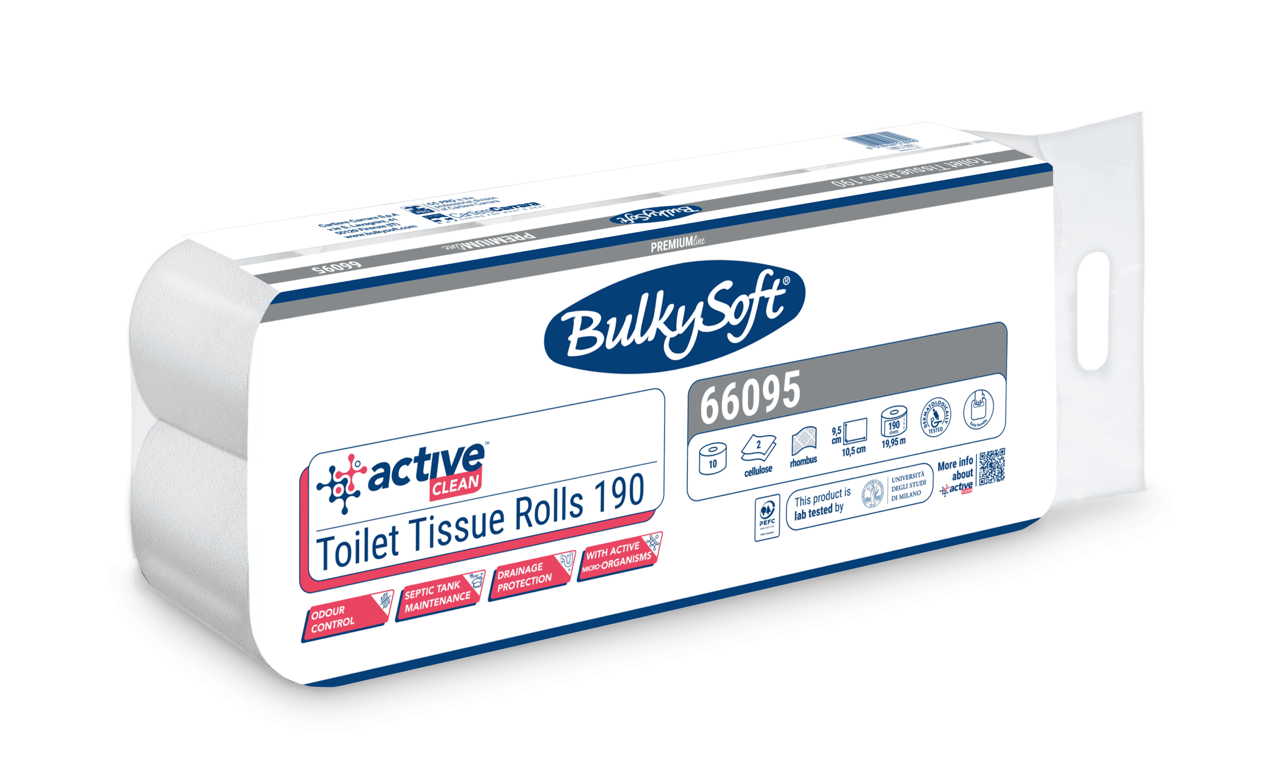 Bulkysoft Premium 190 Active Clean carta igienica rotoli