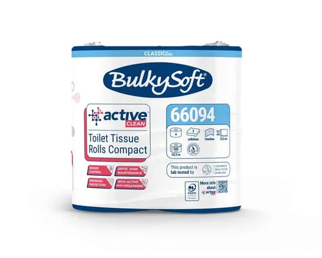 Bulkysoft Classic Compact Active Clean carta igienica