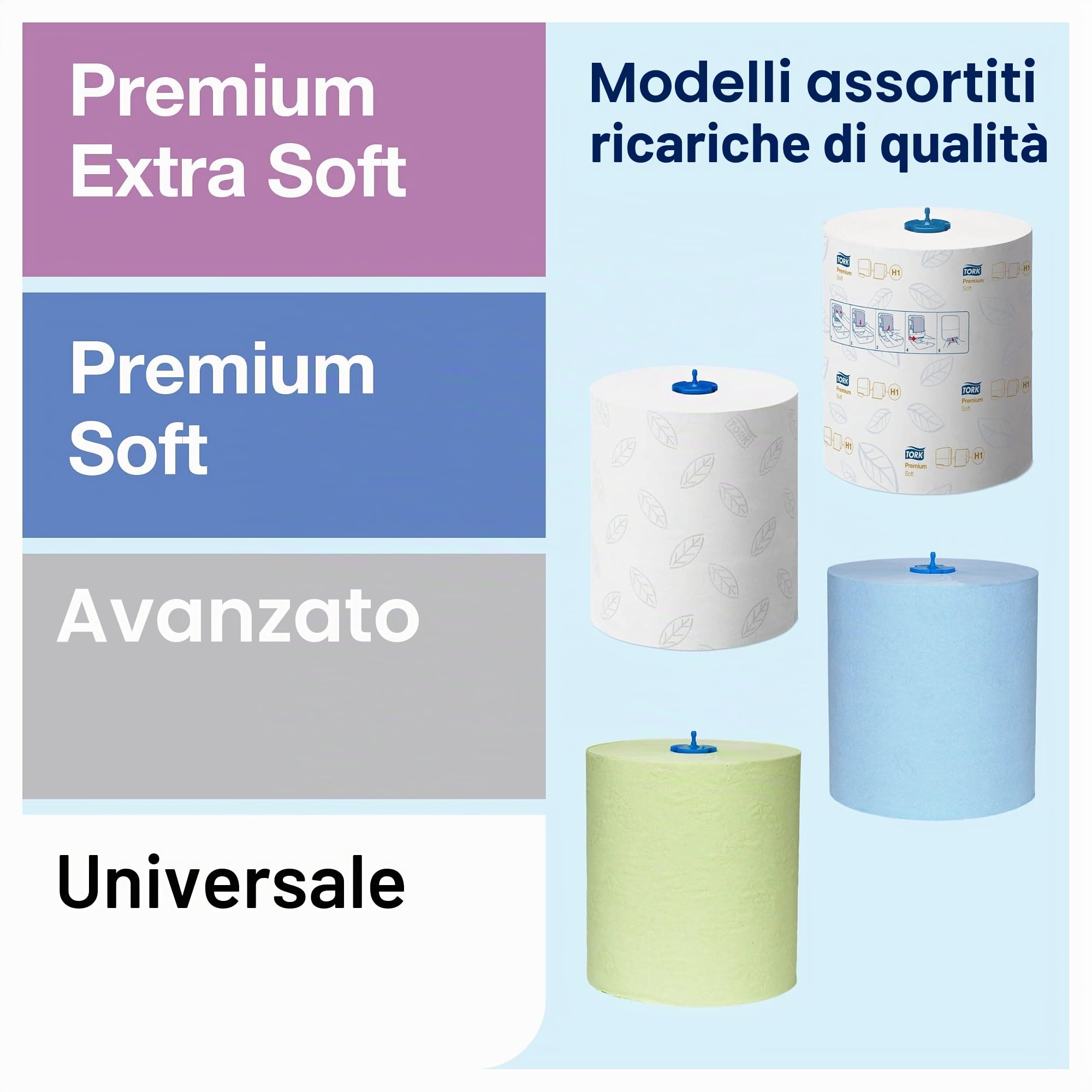 Tork Matic 551008 dispenser asciugamani H1 nero erogazione singola