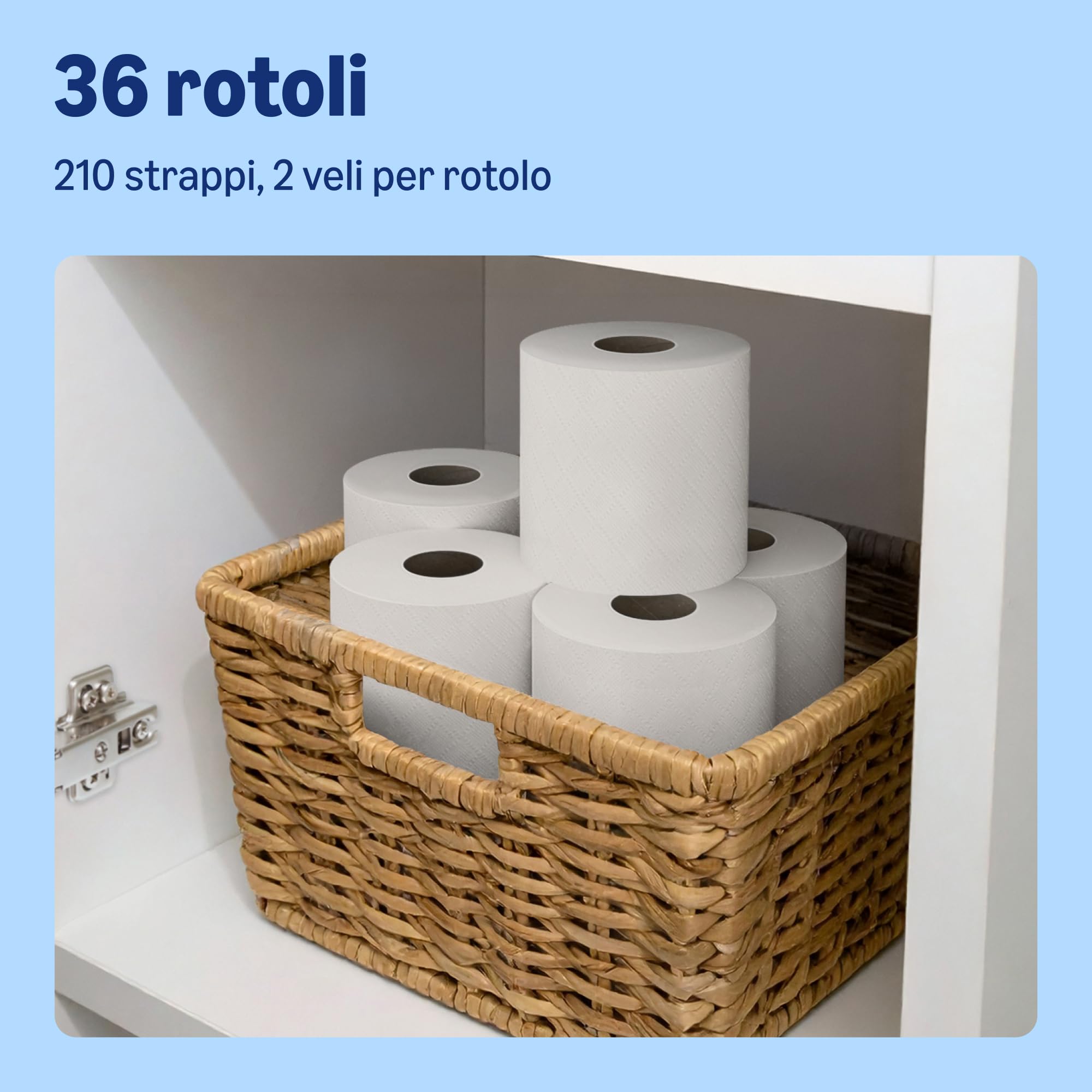 by Amazon Carta Igienica 2 Veli 36 Rotoli Morbida 210 Strappi