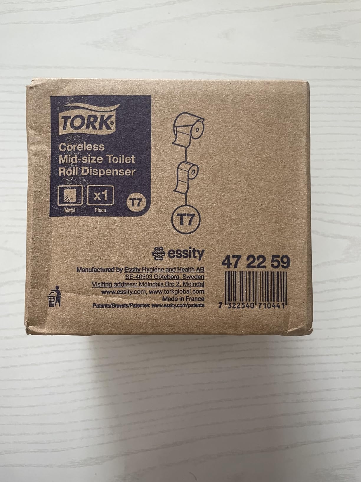 Tork Midi T7 472259 dispenser carta igienica acciaio inox