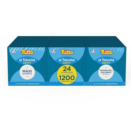 Tutto a Tavola Happy tovaglioli turchesi 2 veli 24x50